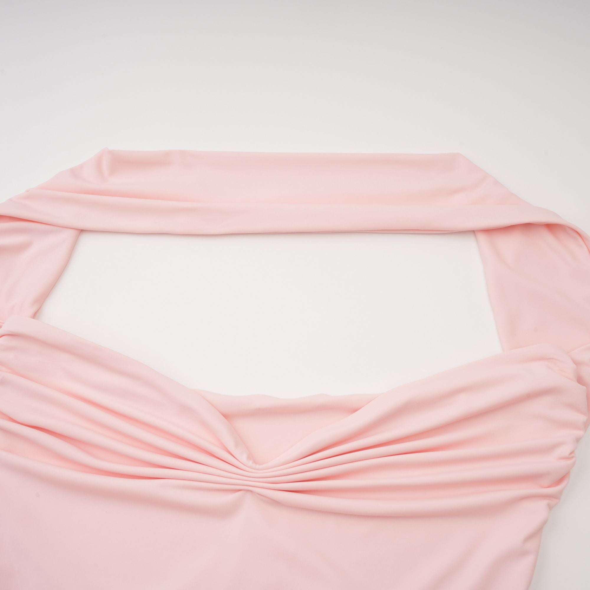 Pink Sweetheart Neck Maxi Dress