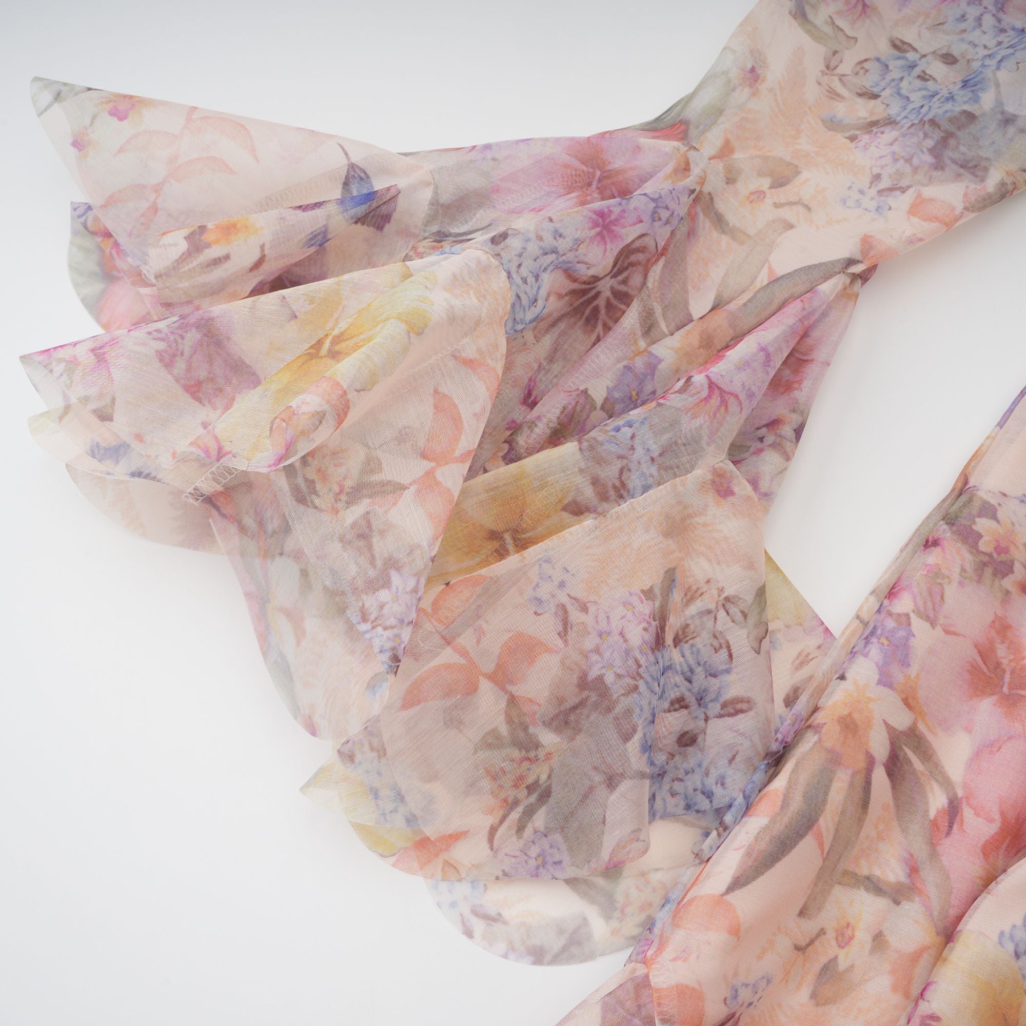 Pink Godet Floral Mini Dress