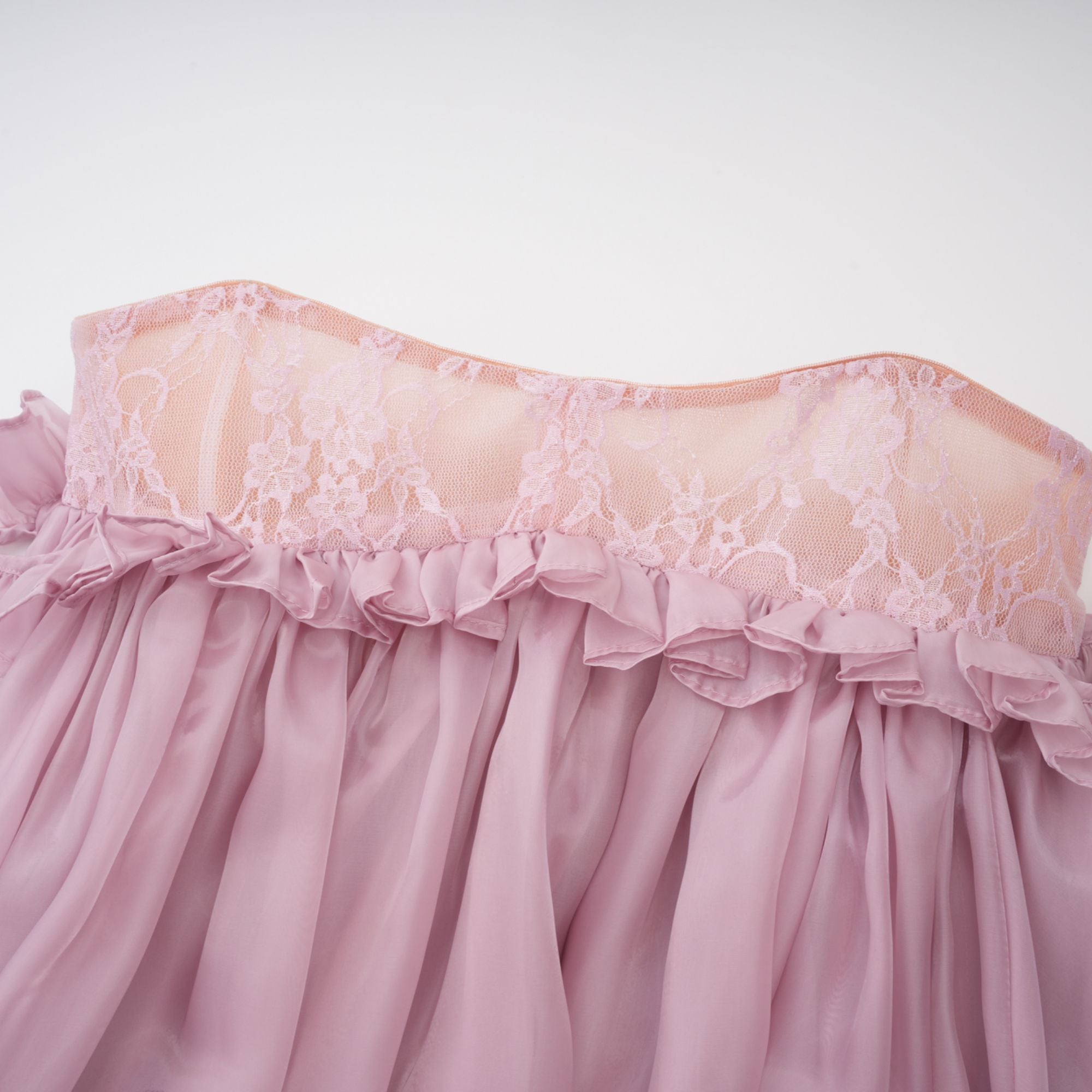 Pink Glossy Bubble Hem Mini Dress