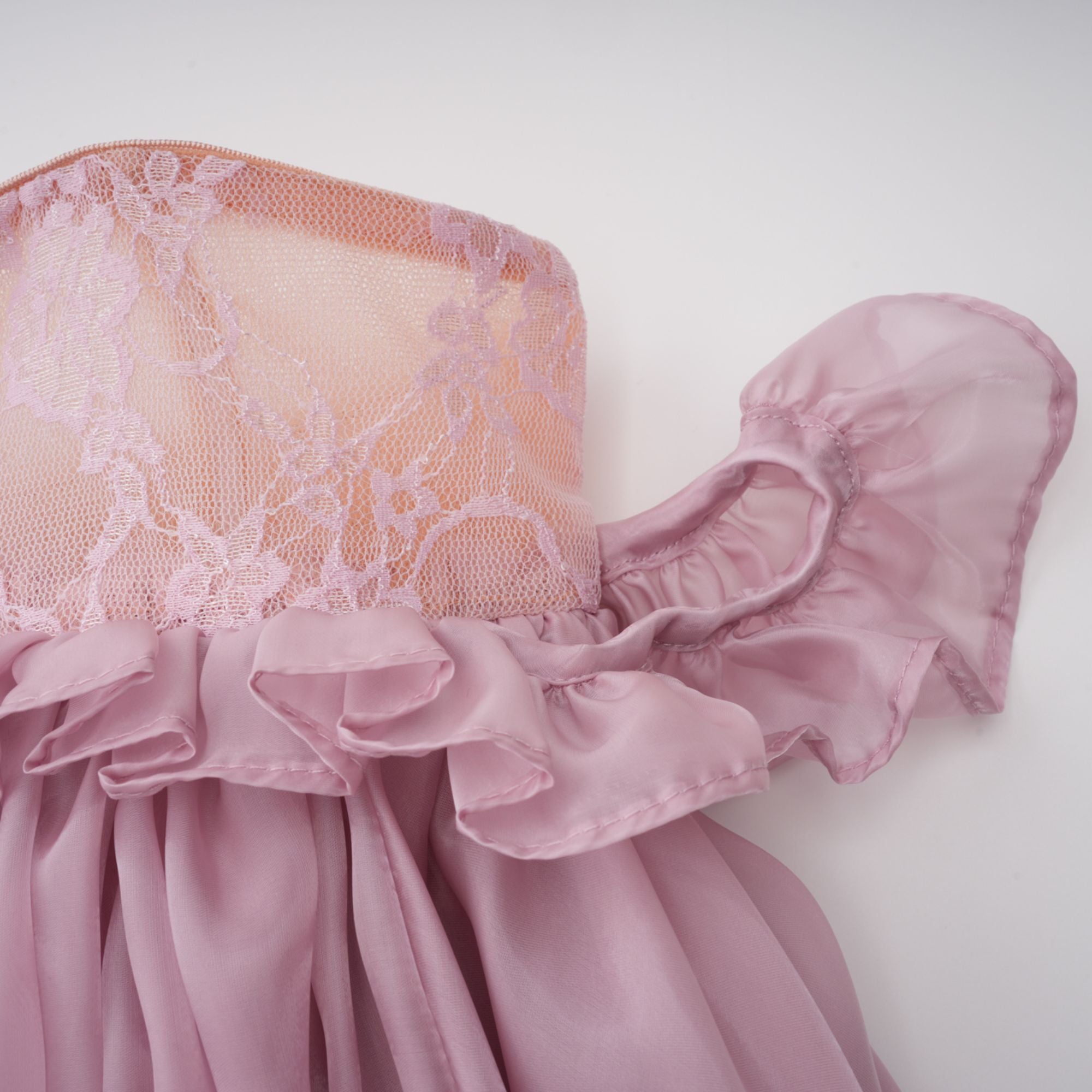 Pink Glossy Bubble Hem Mini Dress