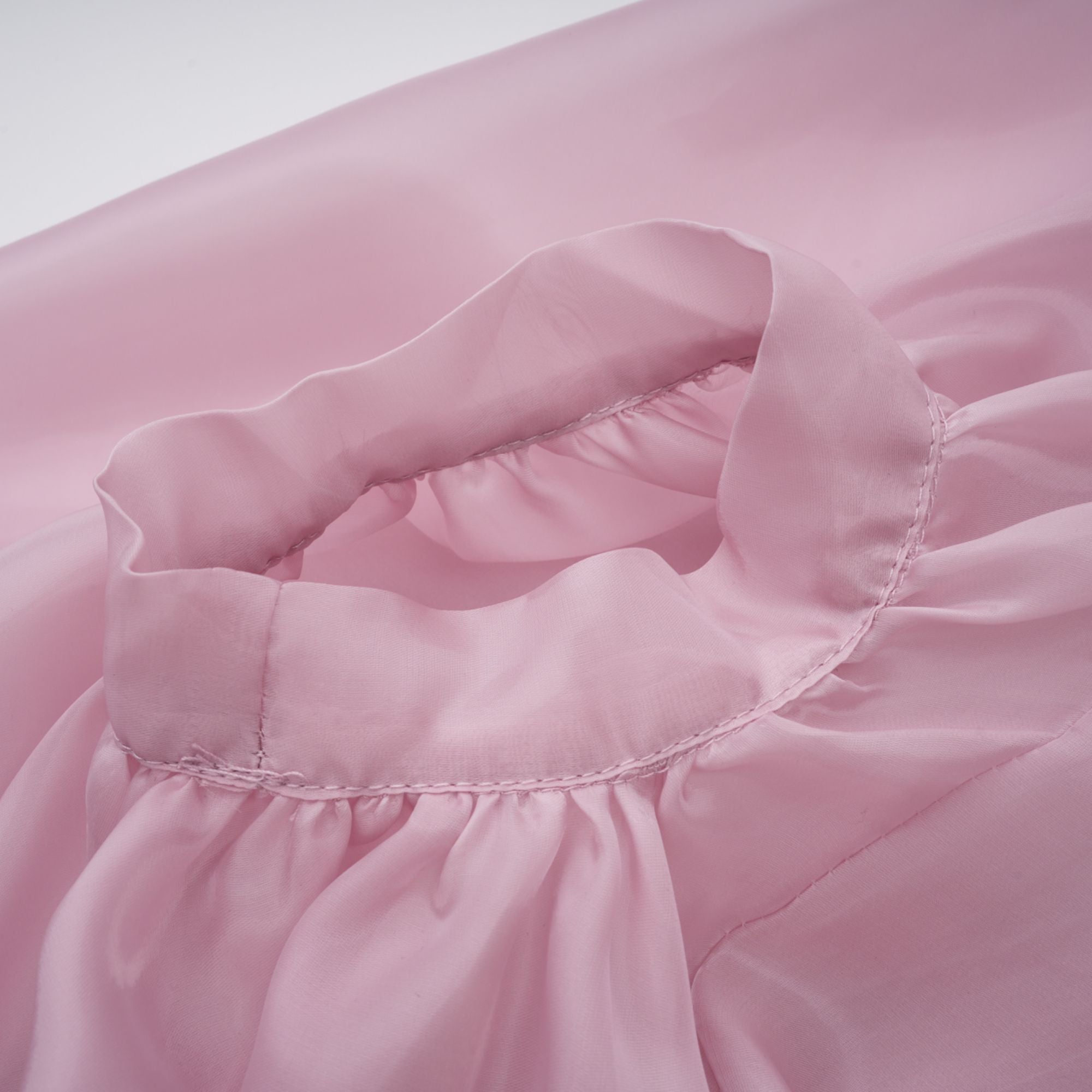 Pink Glossy Bubble Hem Mini Dress