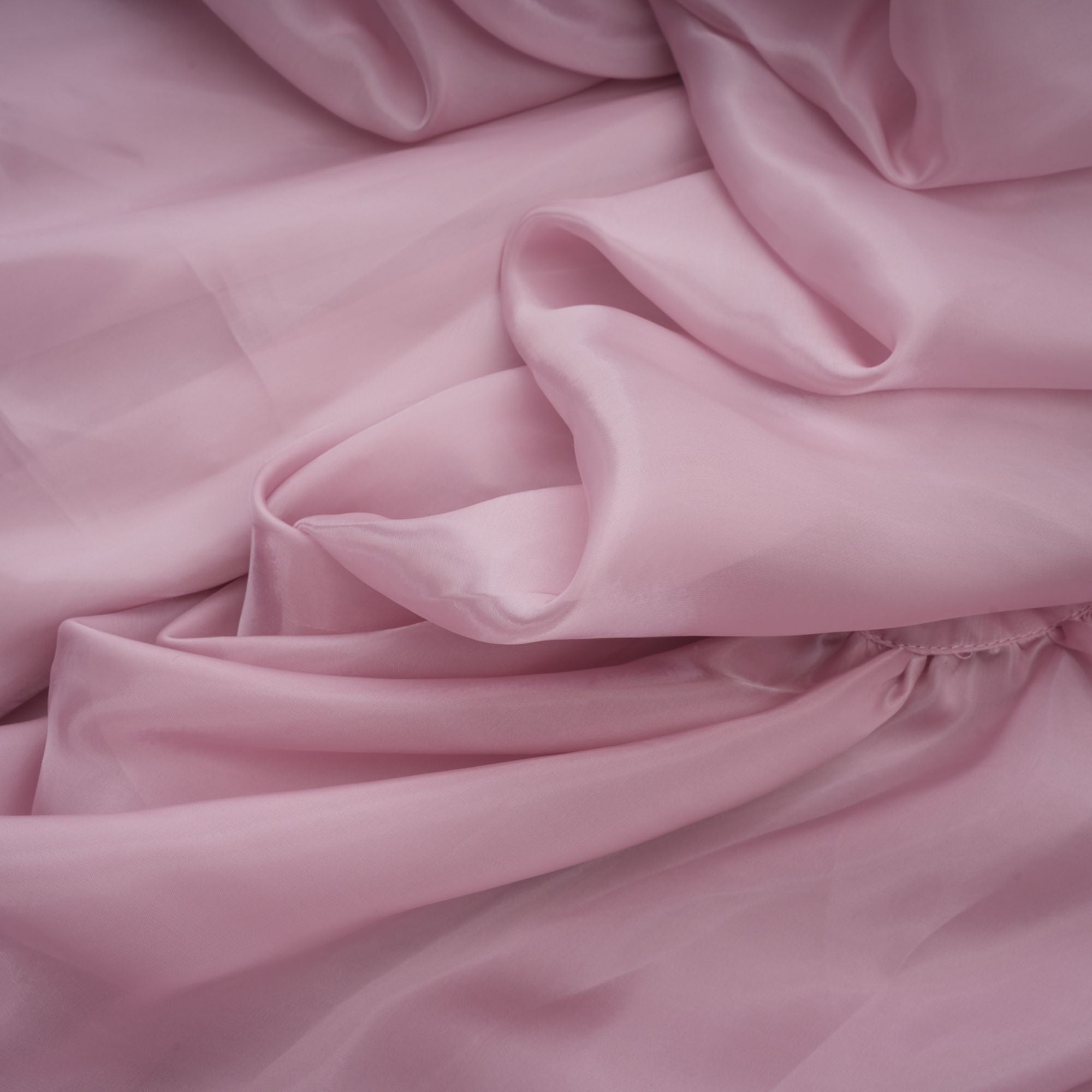 Pink Glossy Bubble Hem Mini Dress