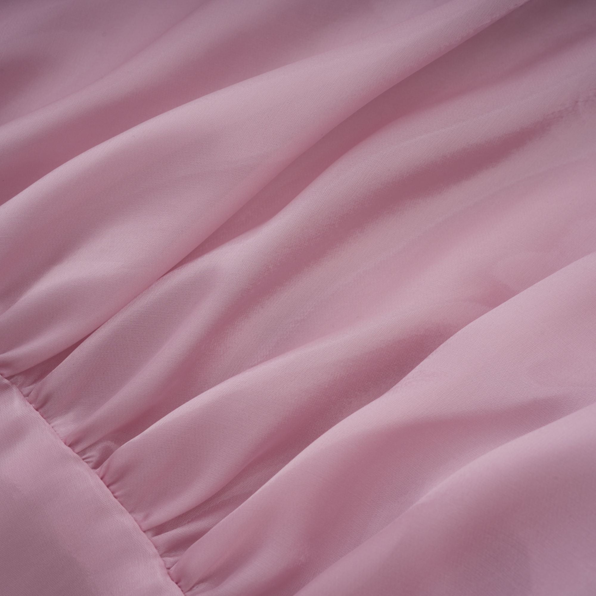 Pink Glossy Bubble Hem Mini Dress