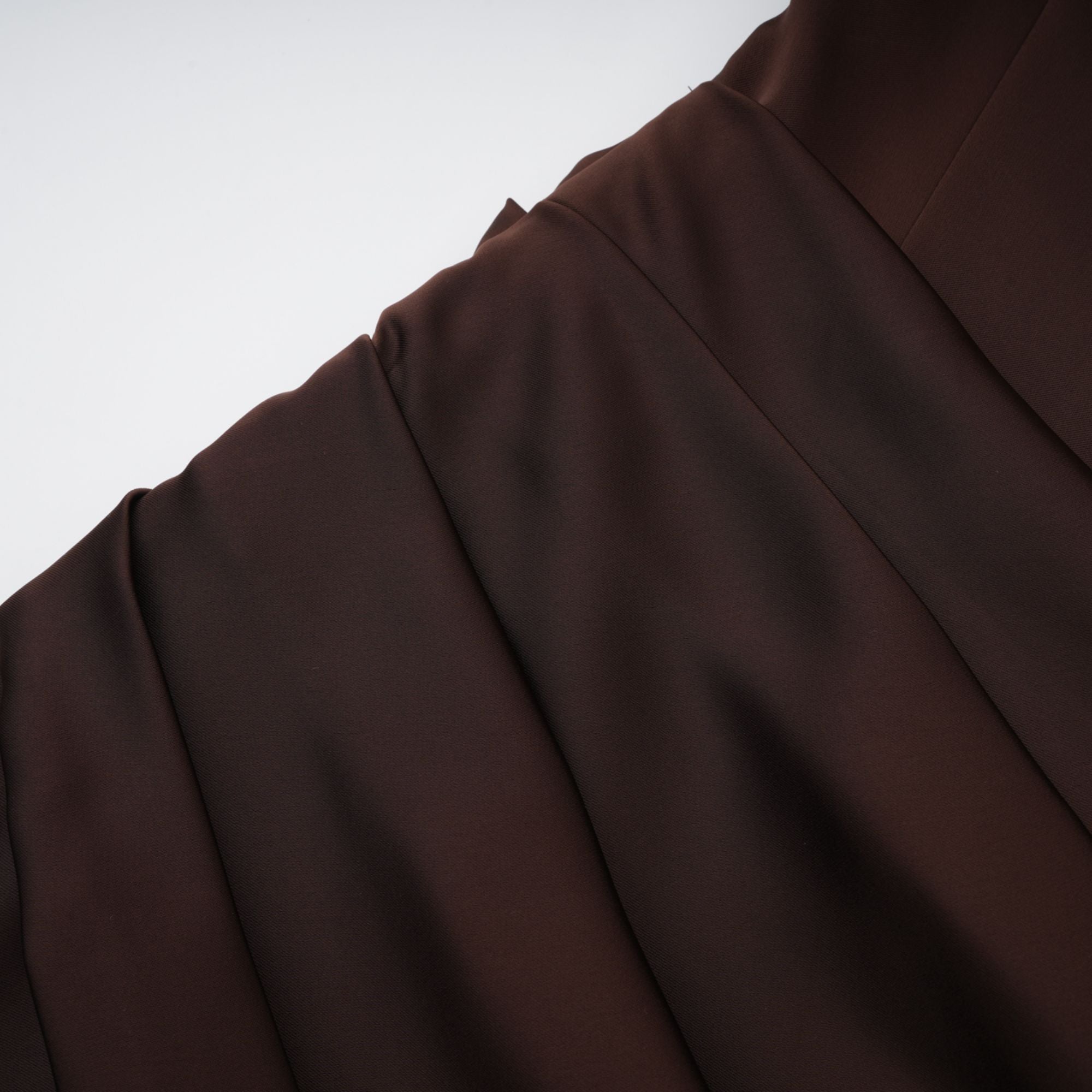 Strapless Ruched Satin Maxi Dress