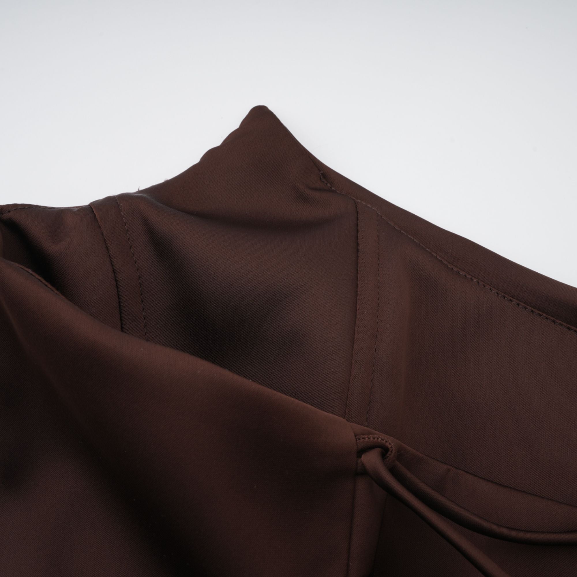 Strapless Ruched Satin Maxi Dress