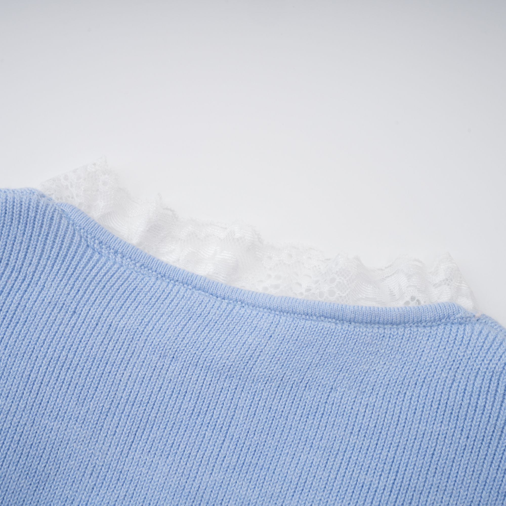 Blue Crystal Trim Cardigan