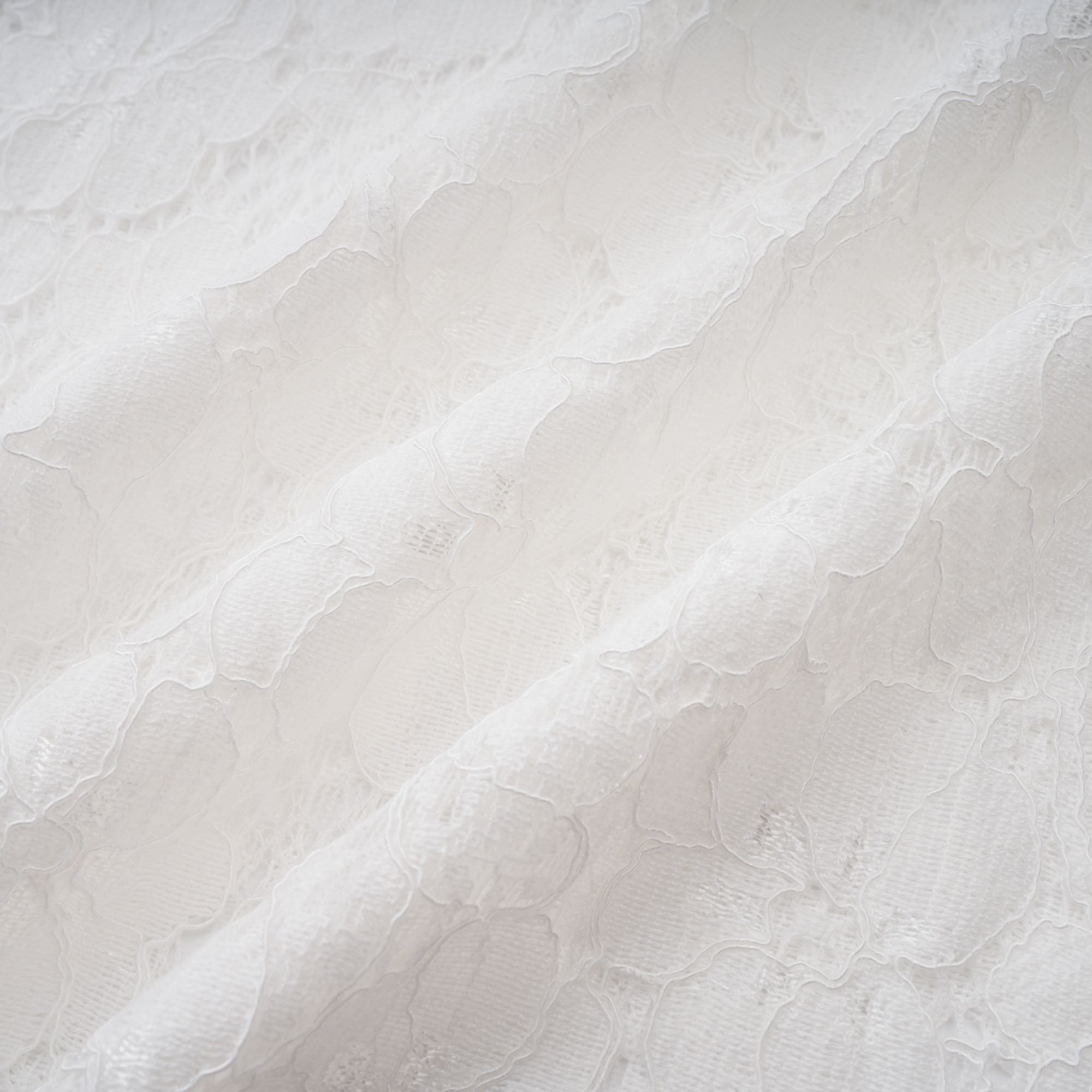 White Pleated Floral Lace Midi Dress