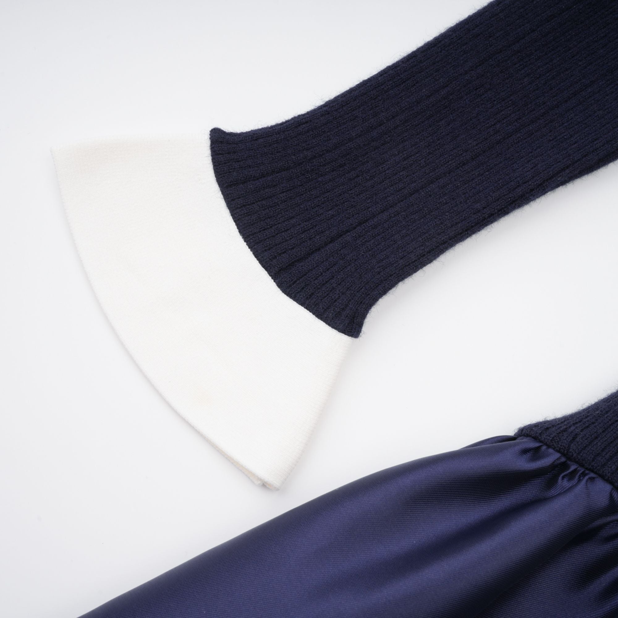 Navy Knit Midi Dres
