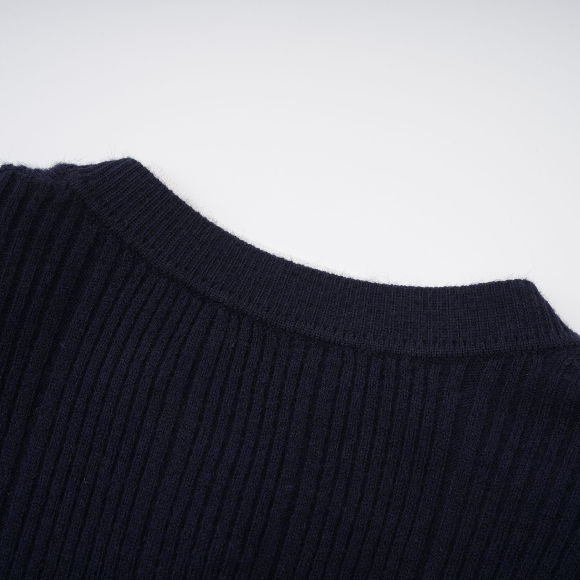 Navy Knit Midi Dres