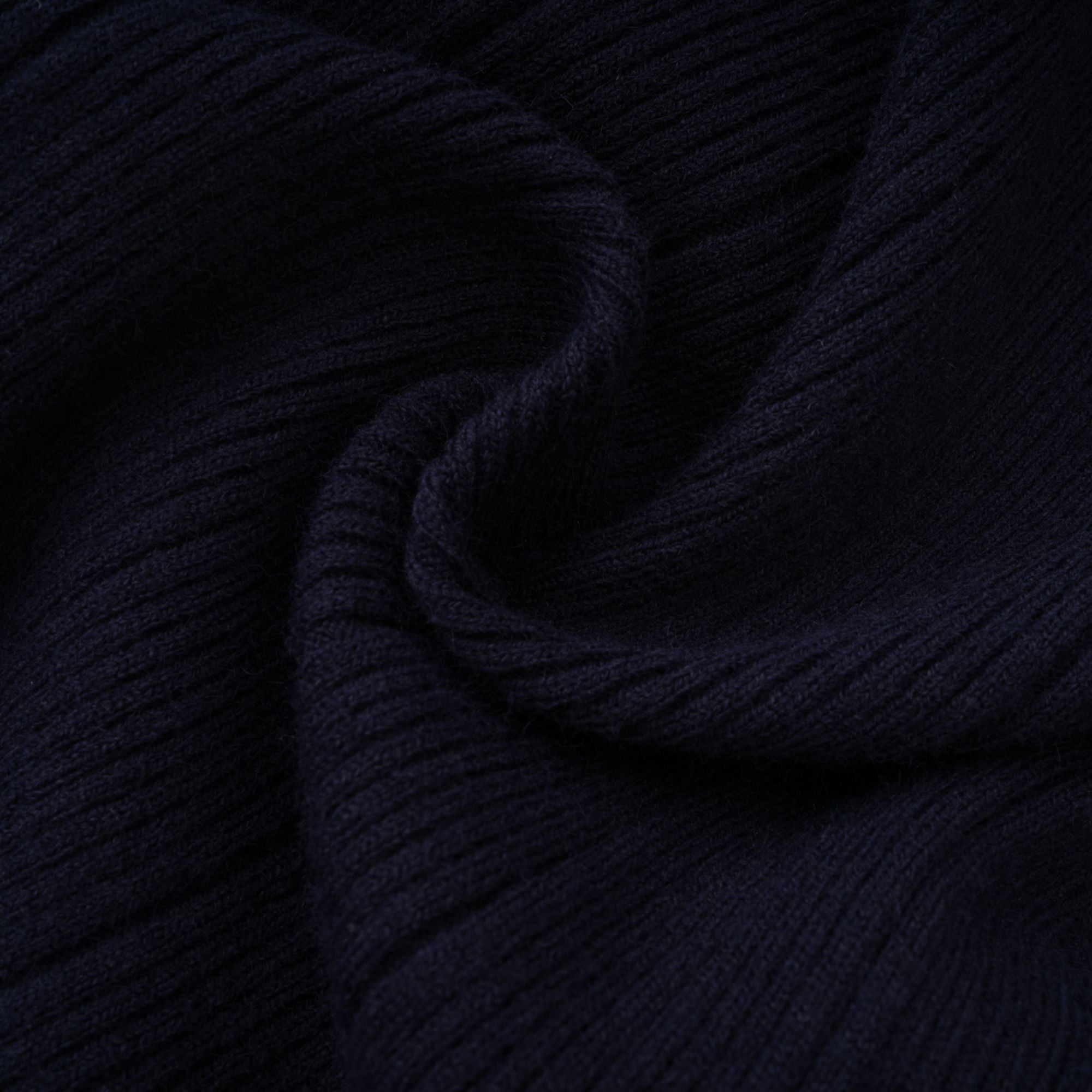 Navy Knit Midi Dres