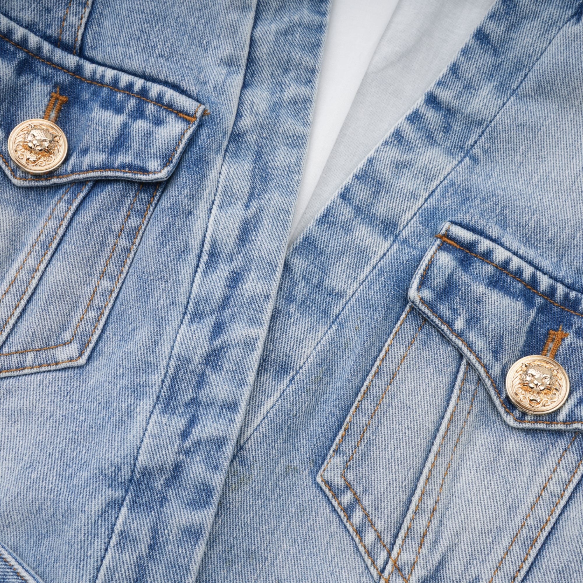 Edda Light Blue Belted Denim Jacket – Miss Rosier - Women's Online