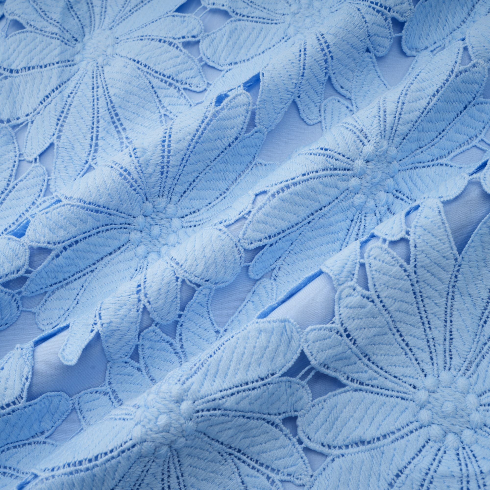 Audrey Blue Guipure Lace Top & Skirt Matching Set – Miss Rosier
