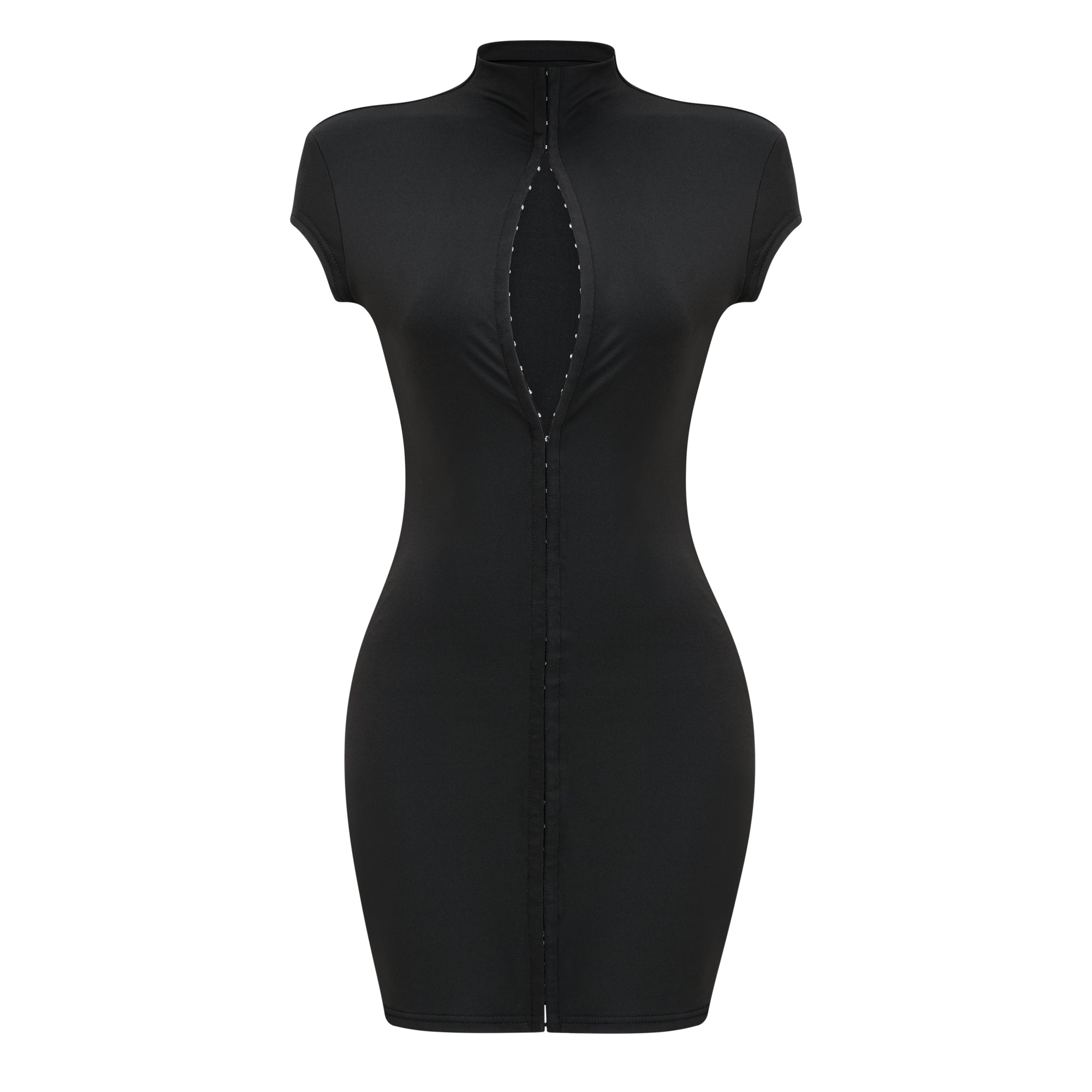 Andrea Black Keyhole Corset Mini Dress – Miss Rosier - Women's