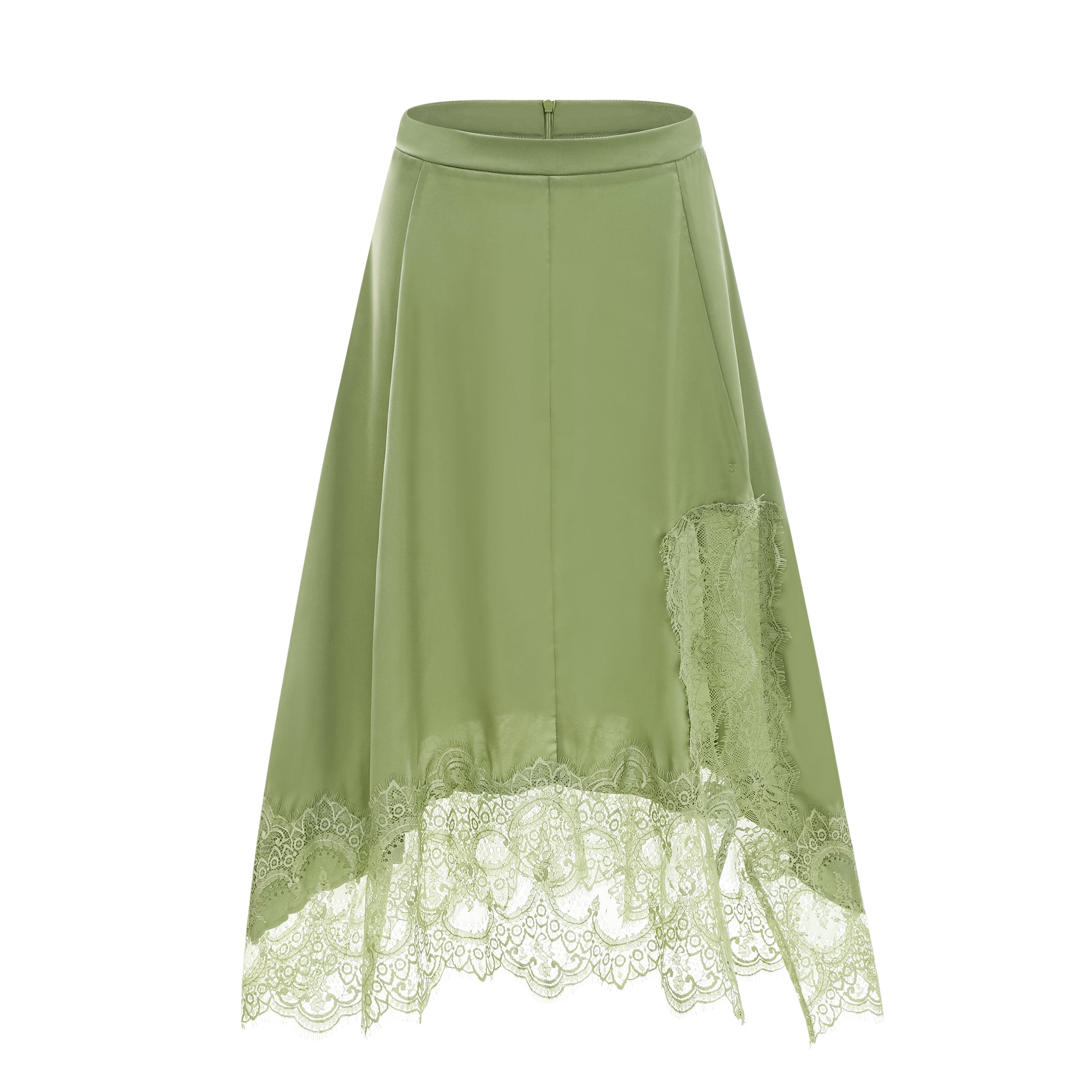 Lace Top & Lace Hankerchief Skirt in Sage