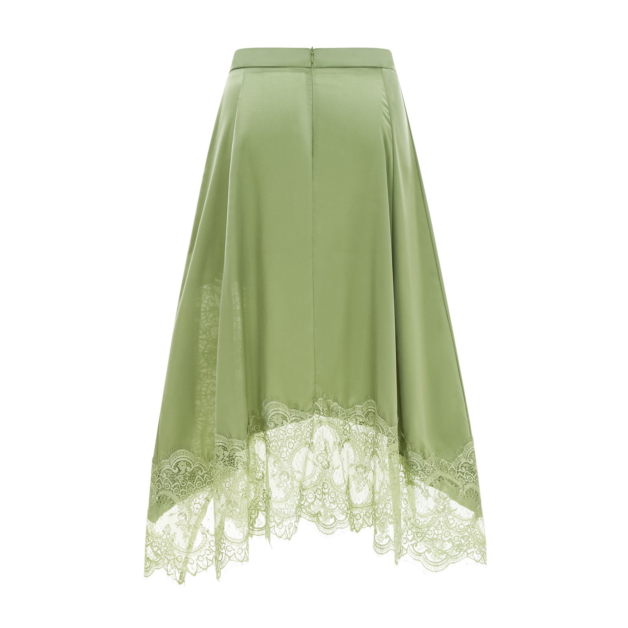 Lace Top & Lace Hankerchief Skirt in Sage