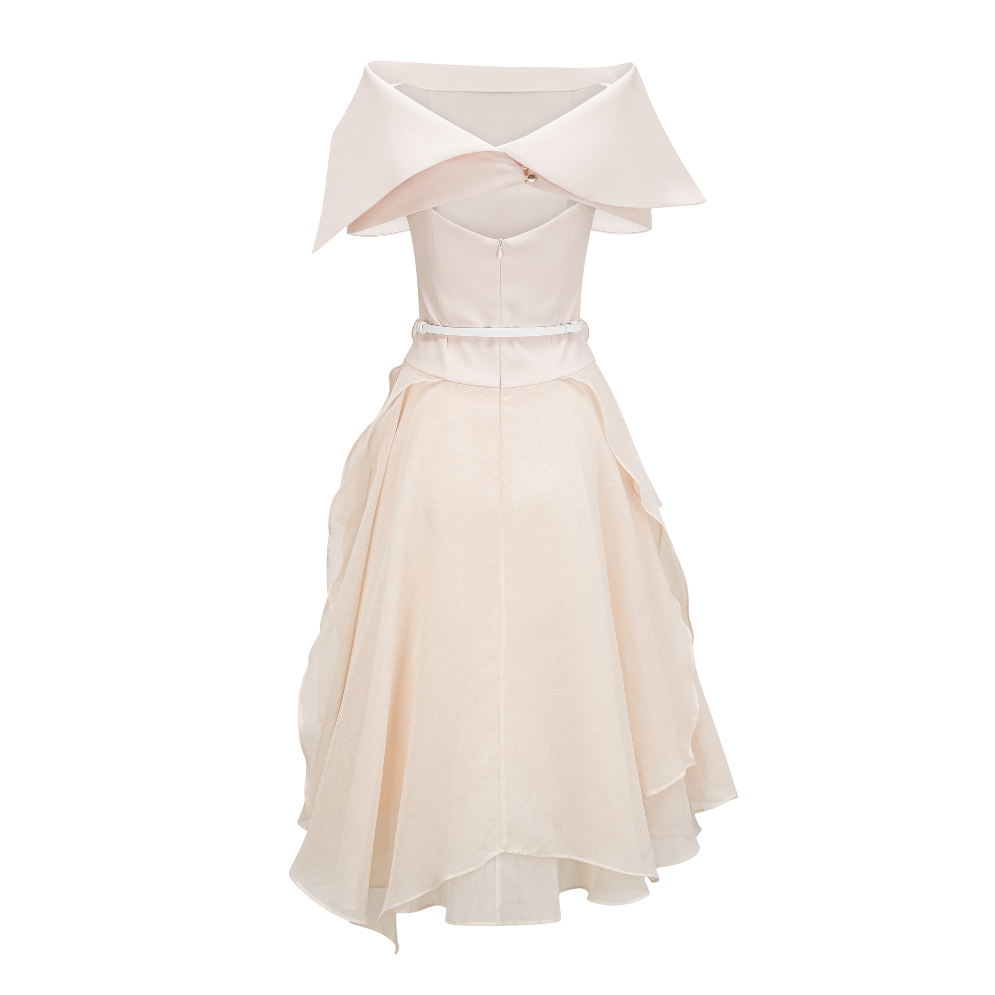 Asymmetrical Layered A-line Midi Dress