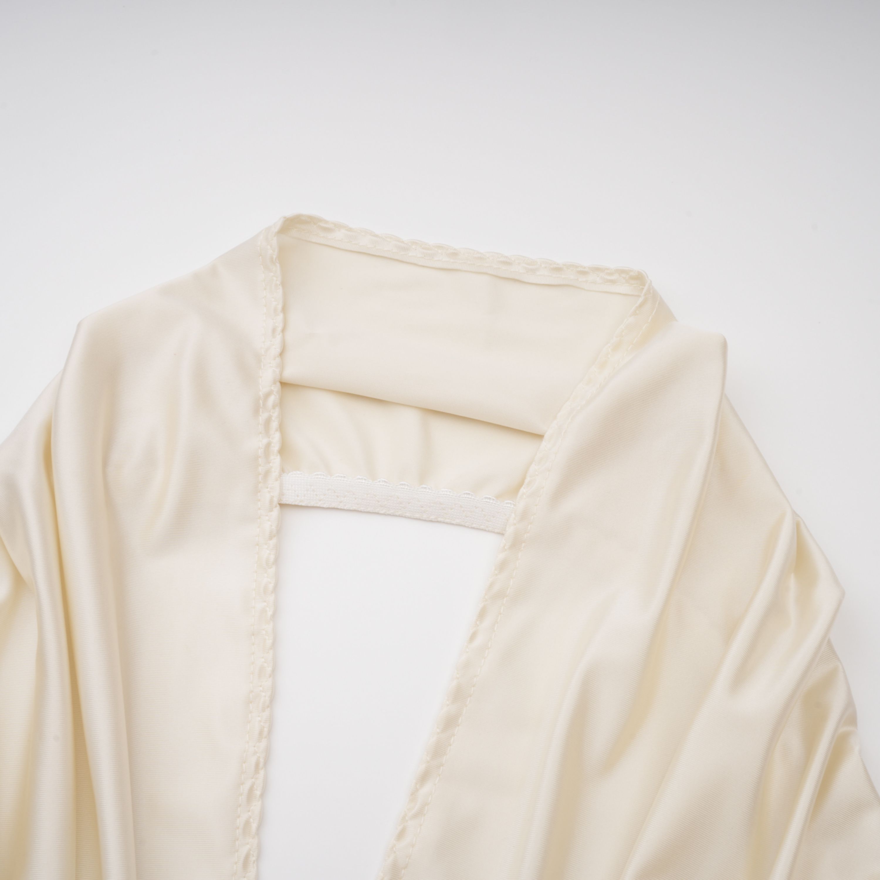 Halterneck Cream White Shirred Gown