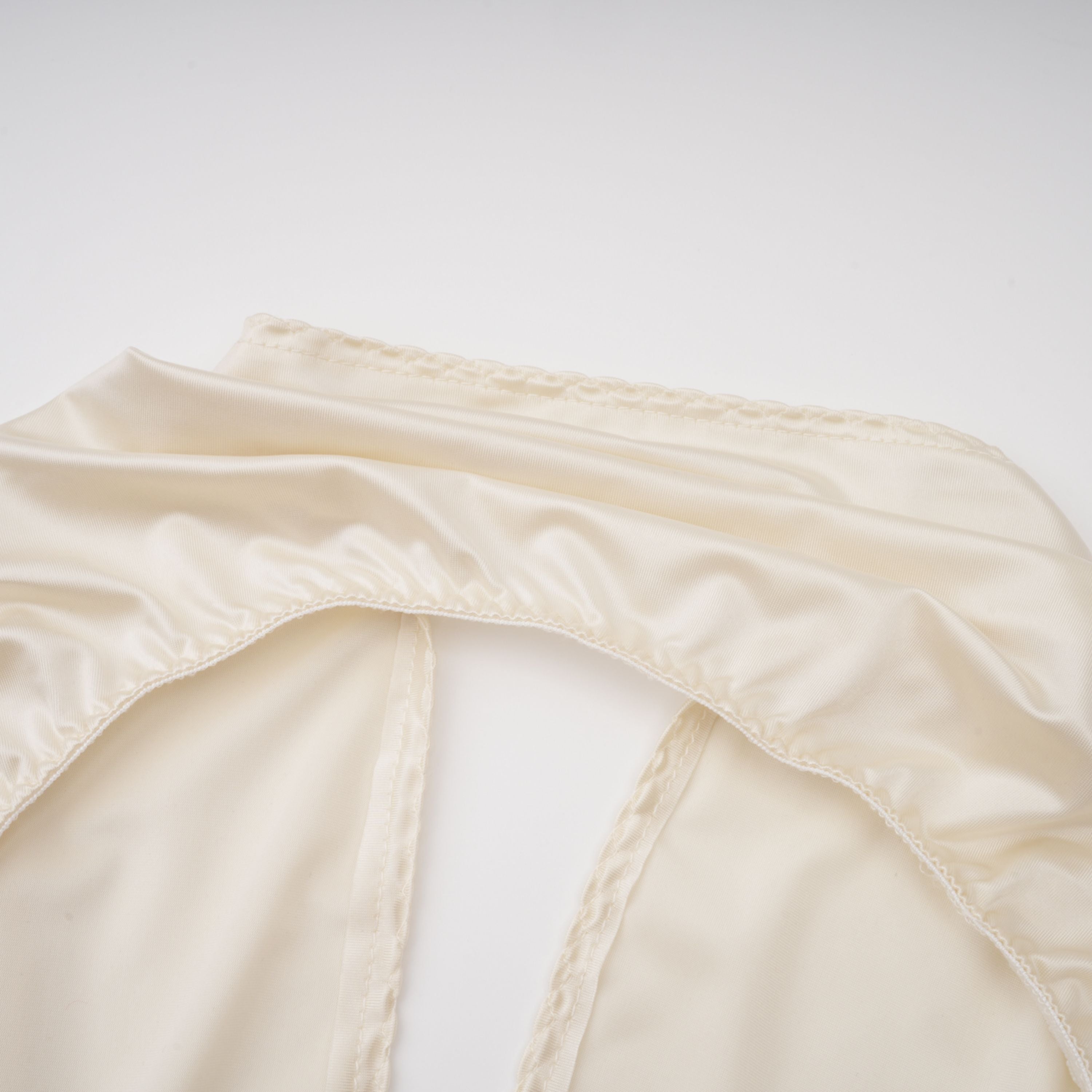 Halterneck Cream White Shirred Gown