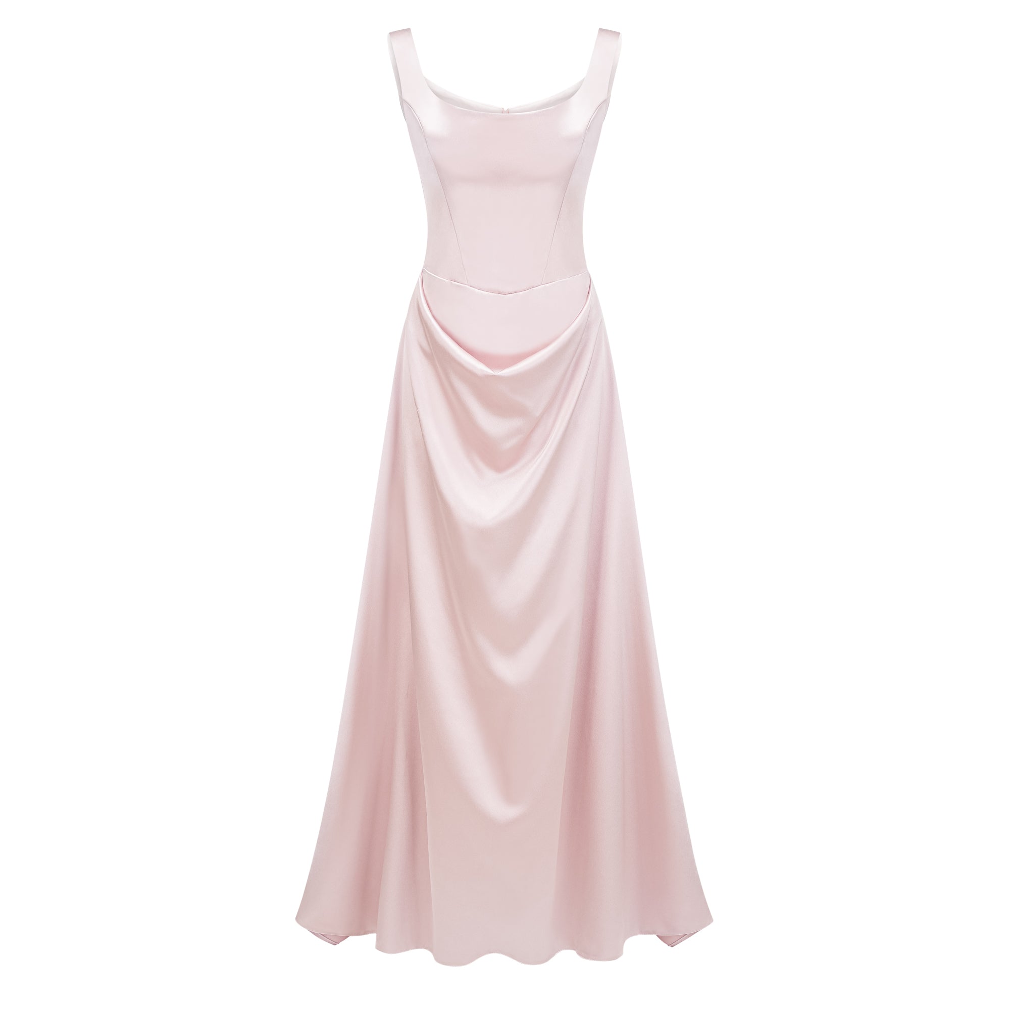 Satin Square Neck Maxi Dress