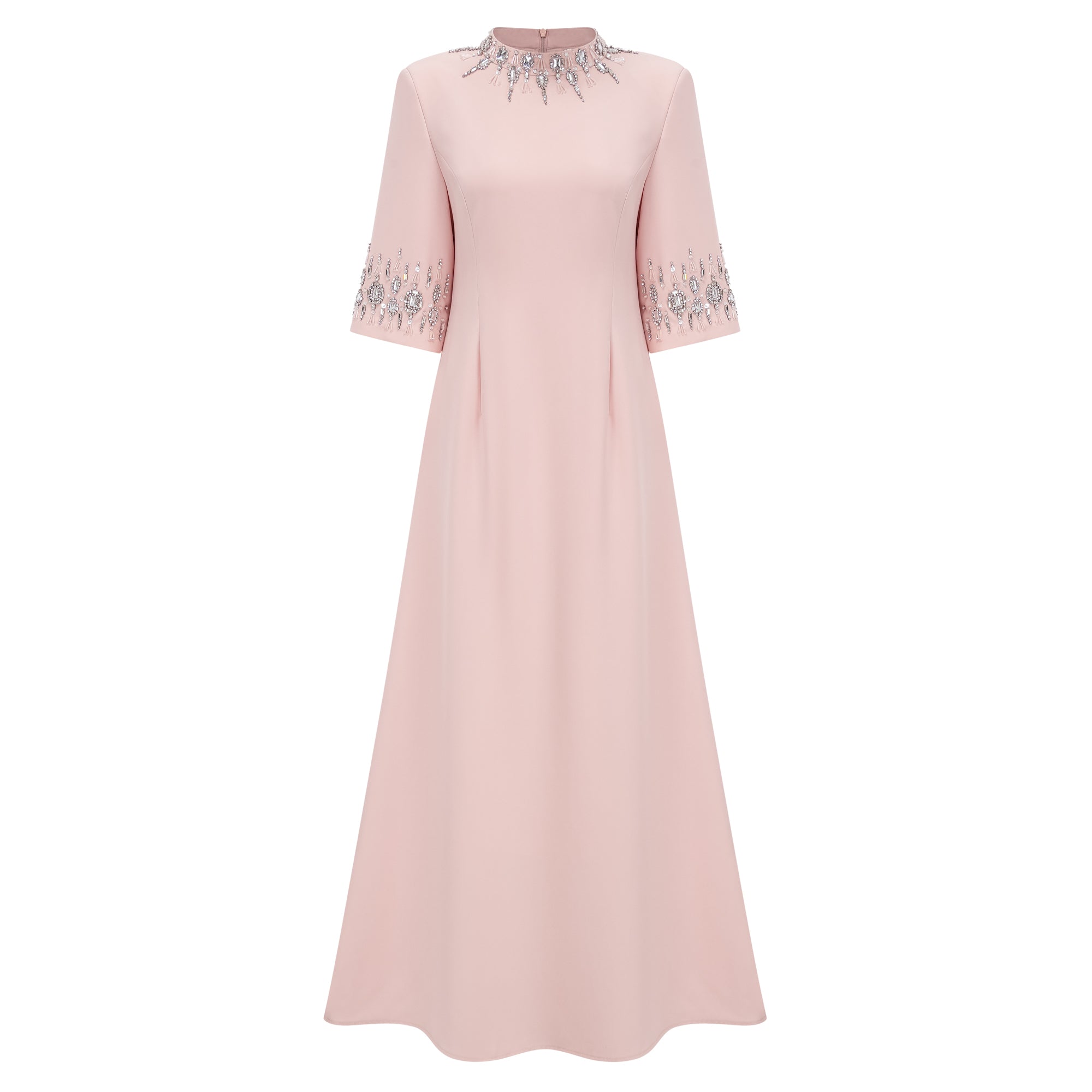 Pink Embellished Maxi Dress