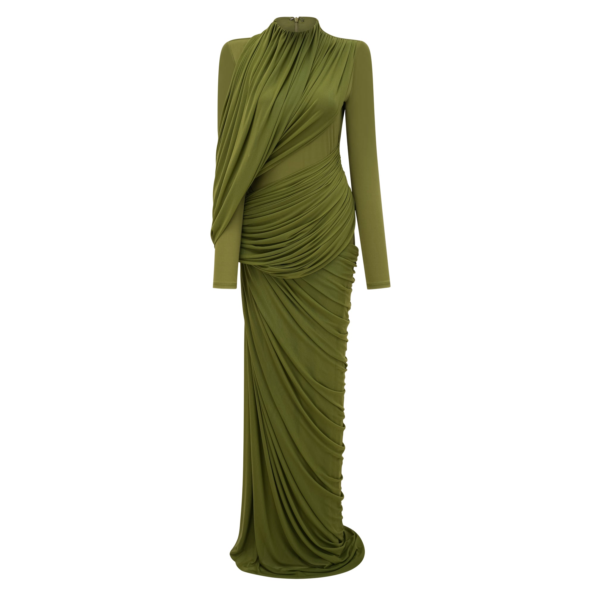 Asymmetrical Ruched Drap Dress