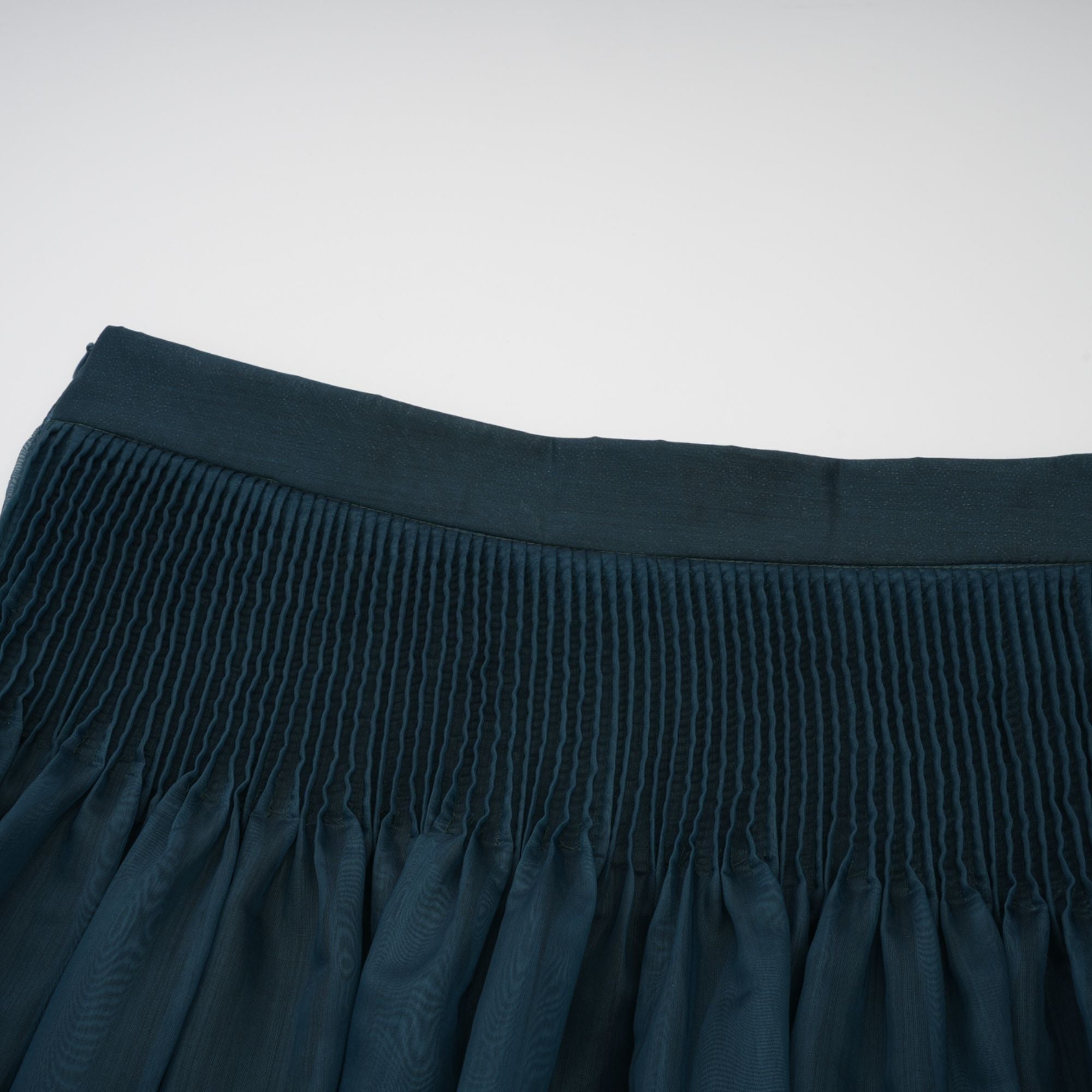 Black long-sleeve maxi dress with a pussy-bow neckline