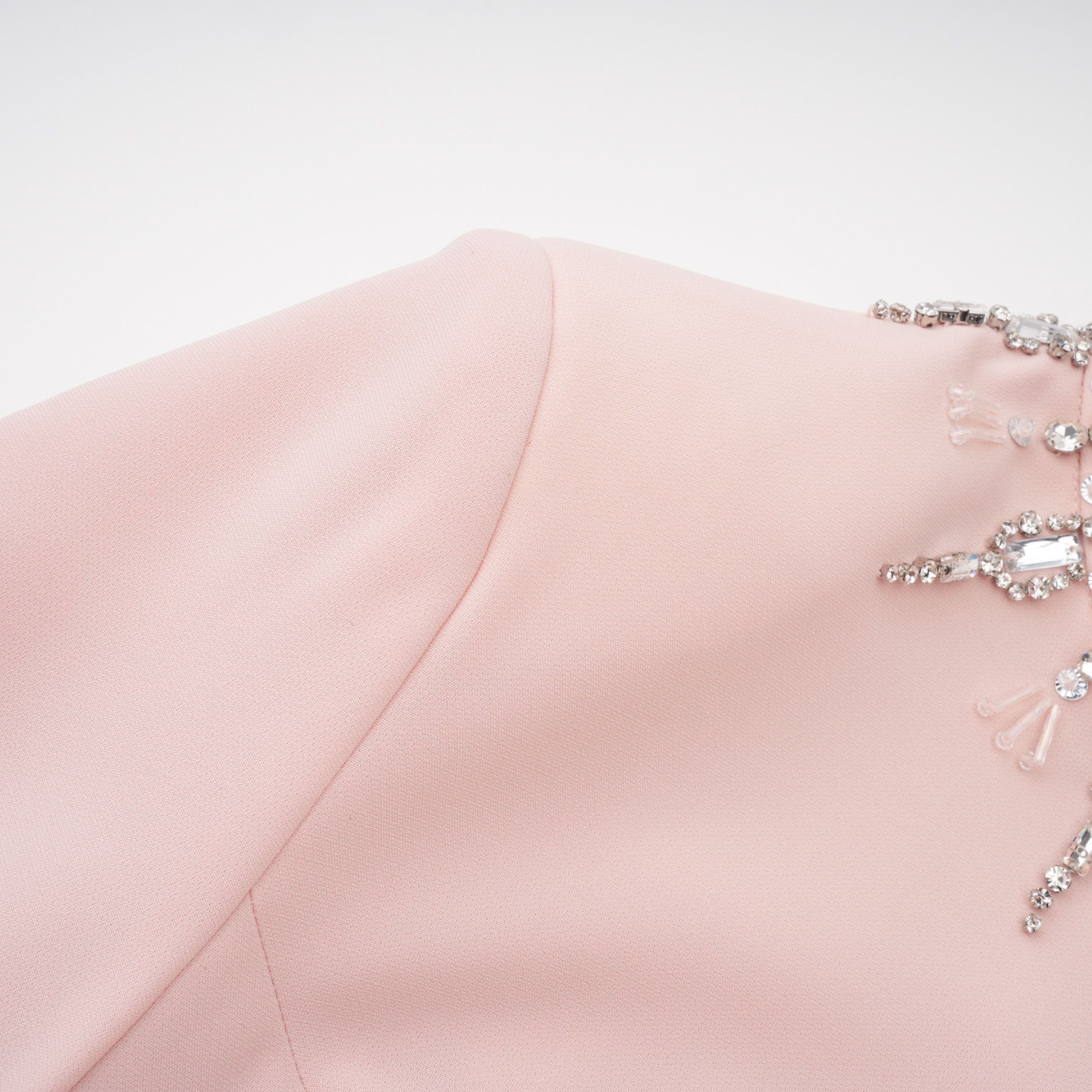 Crystal Embellished Gown in Pink
