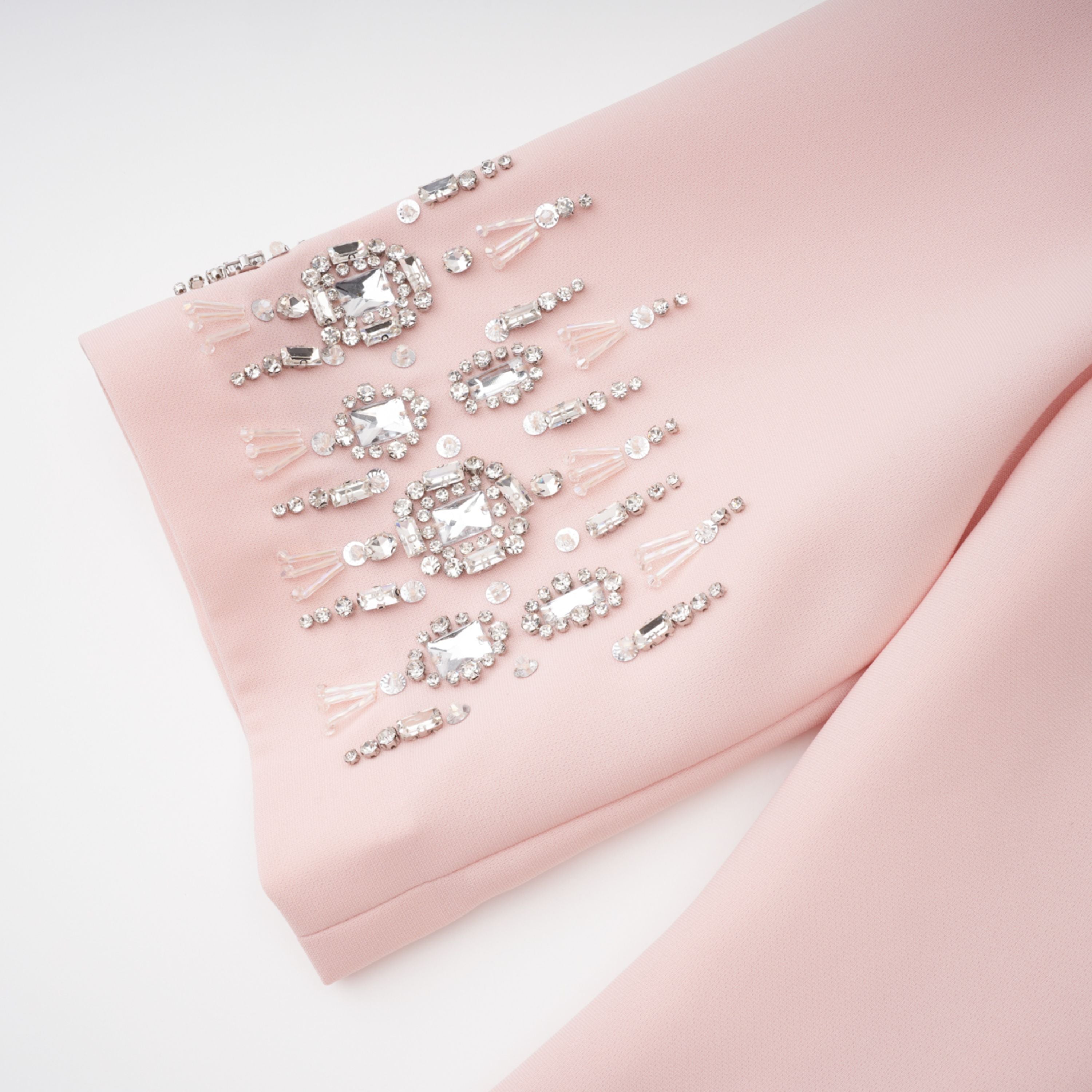 Crystal Embellished Gown in Pink