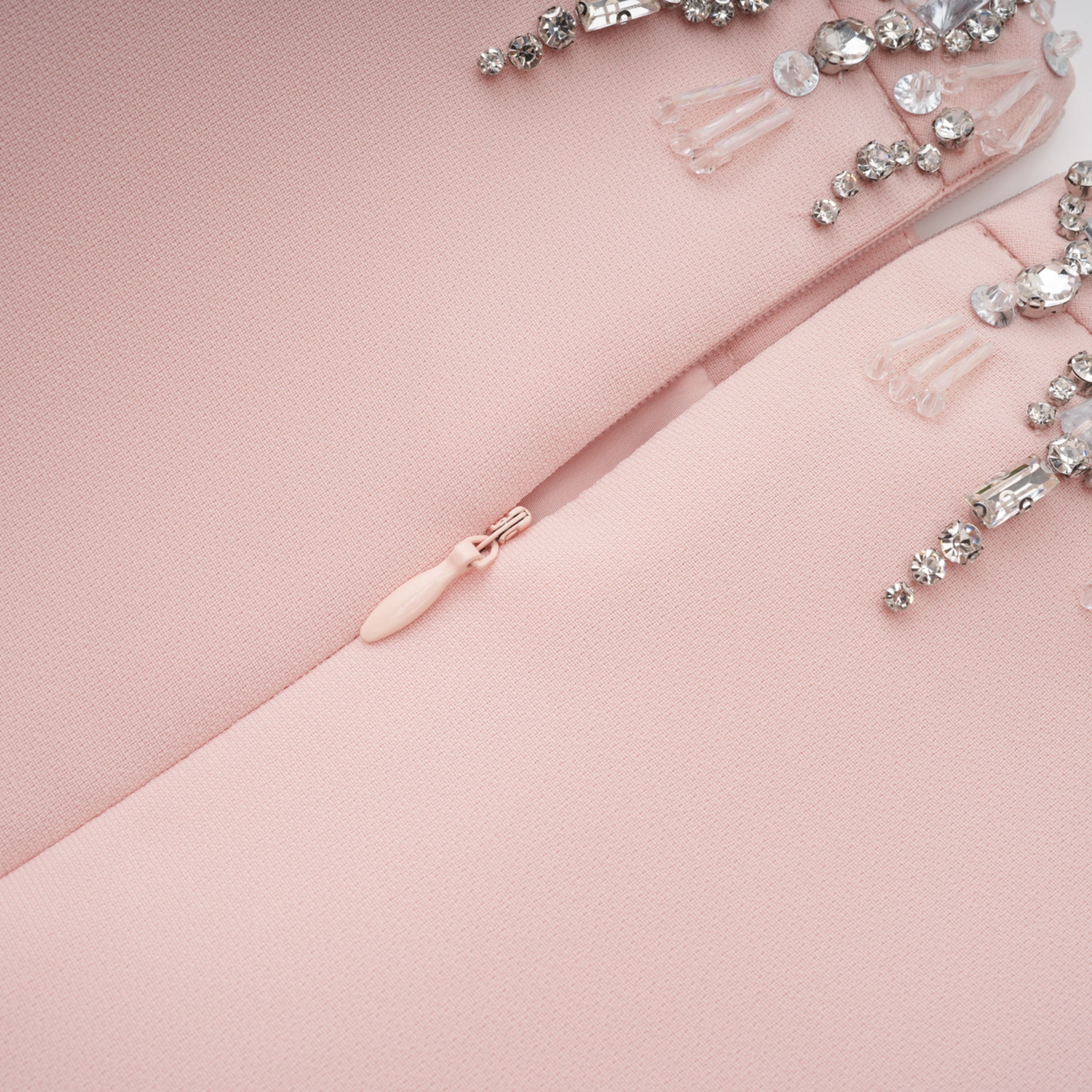 Crystal Embellished Gown in Pink