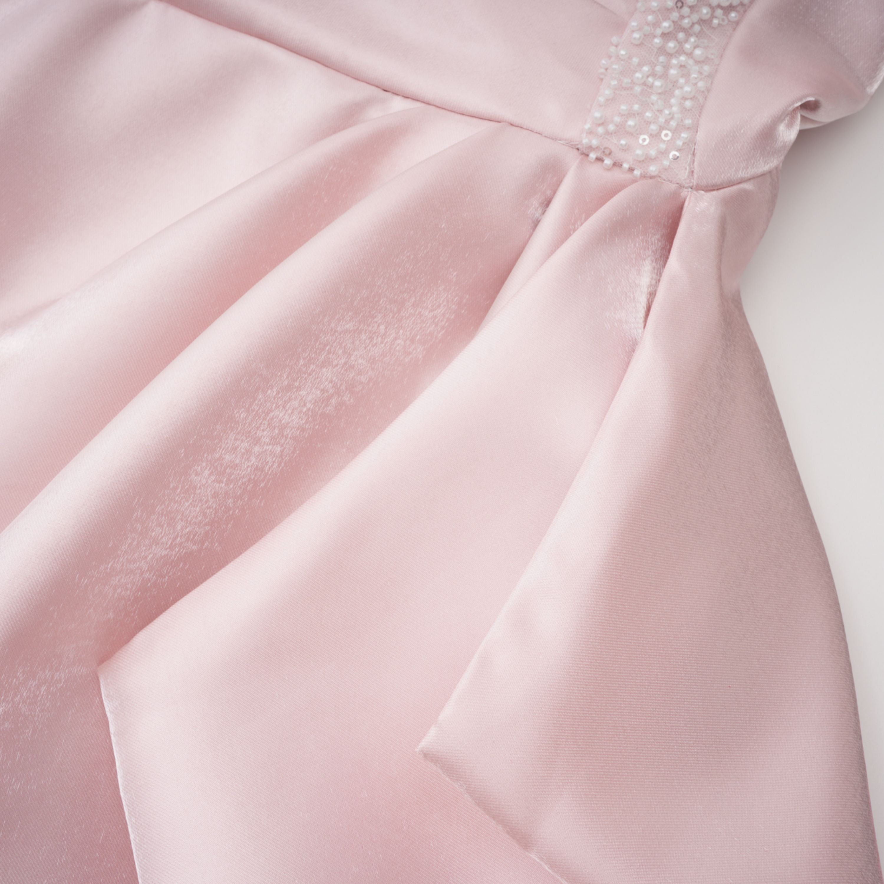 Pink Rhinestone Strapless Maxi Dress