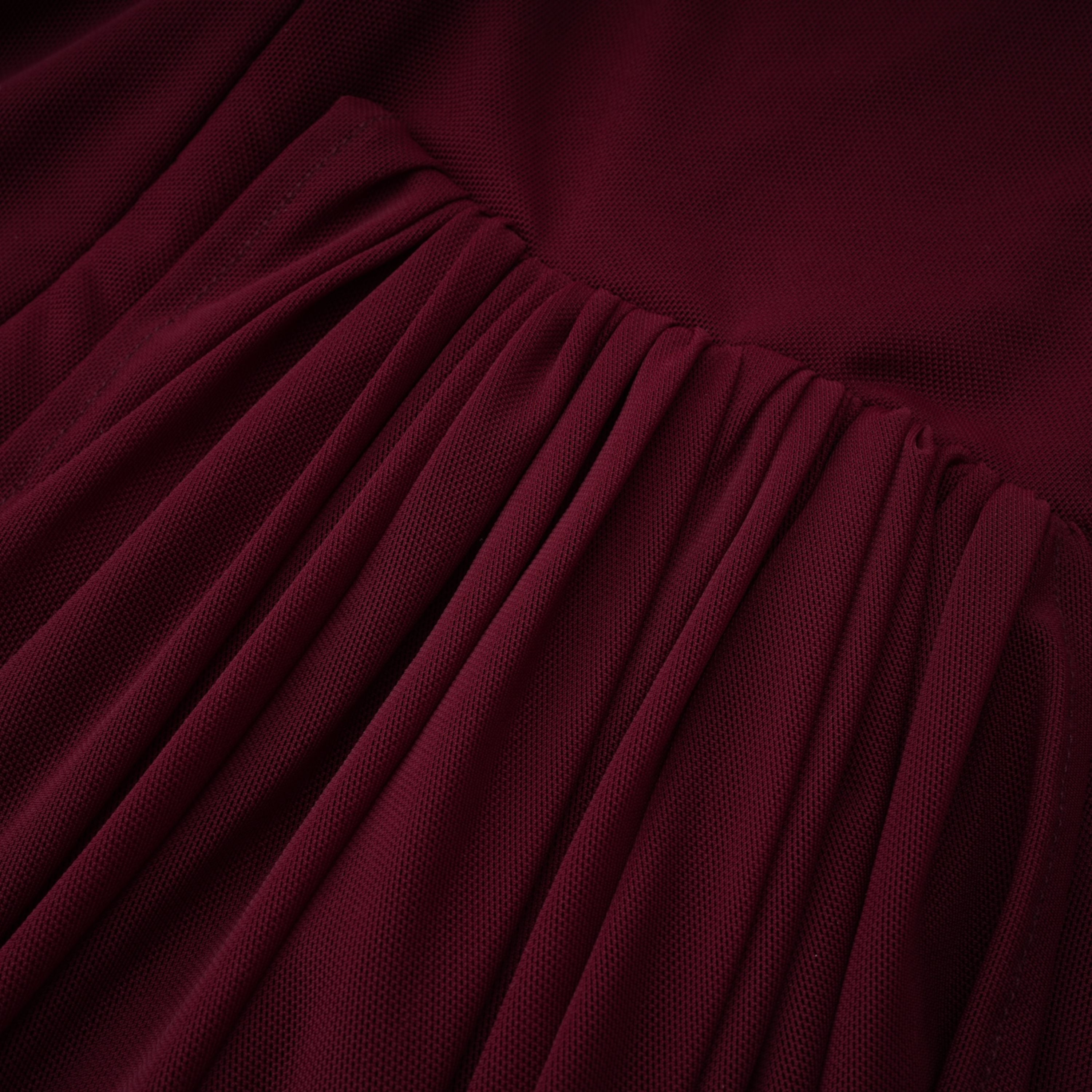 Asymmetrical Ribbon Ruched Maxi Dress
