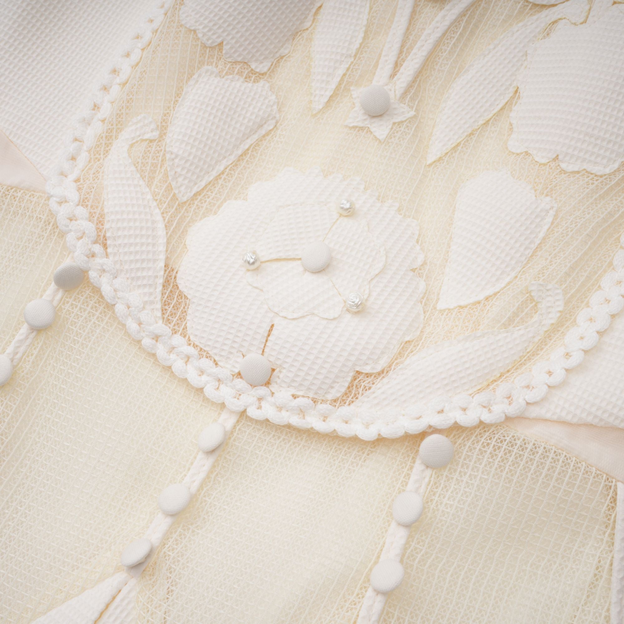 Maelle white flower-embroidered mini dress – Miss Rosier - Women's