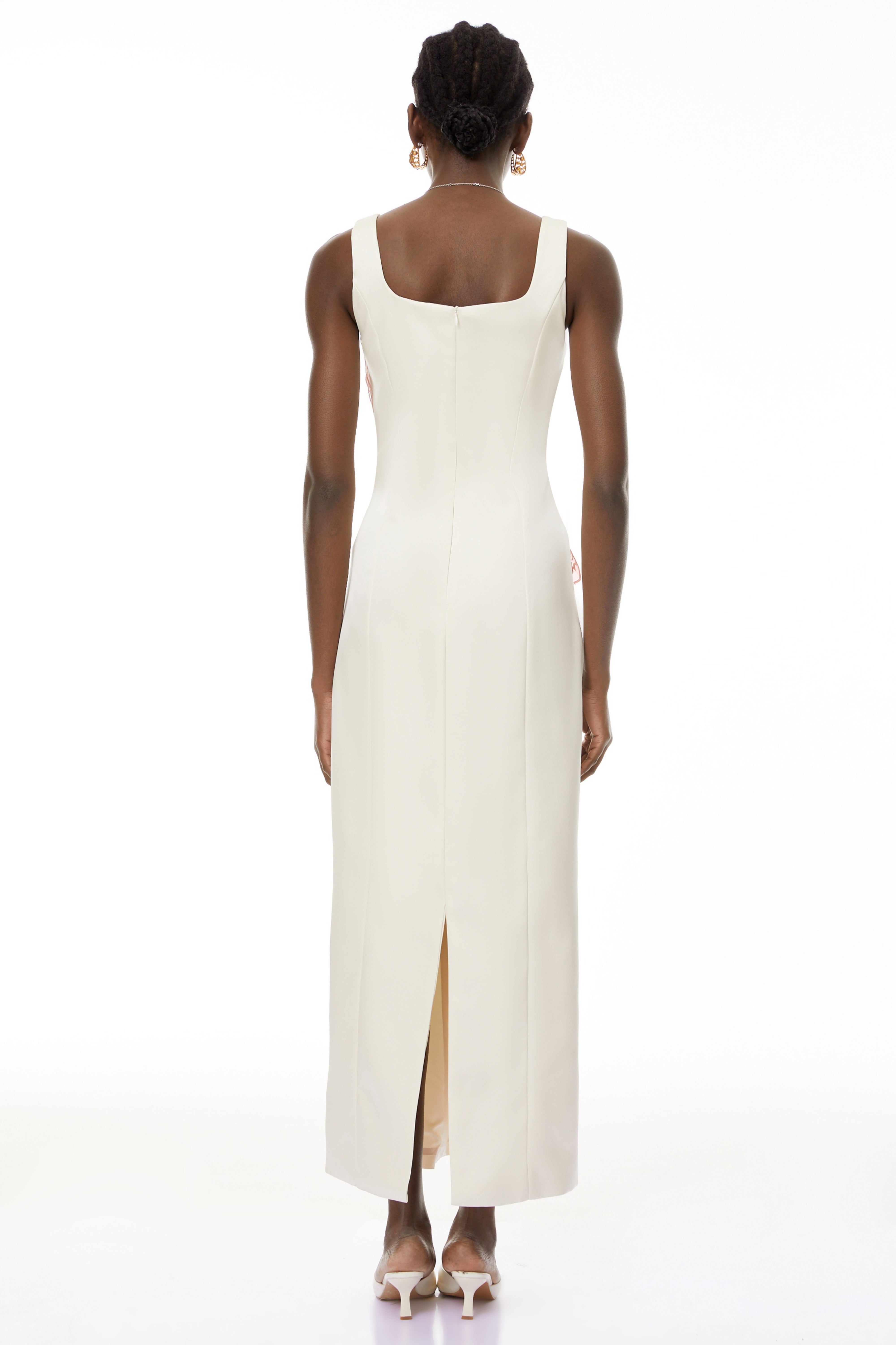 White Flora Embroidered Maxi Dress