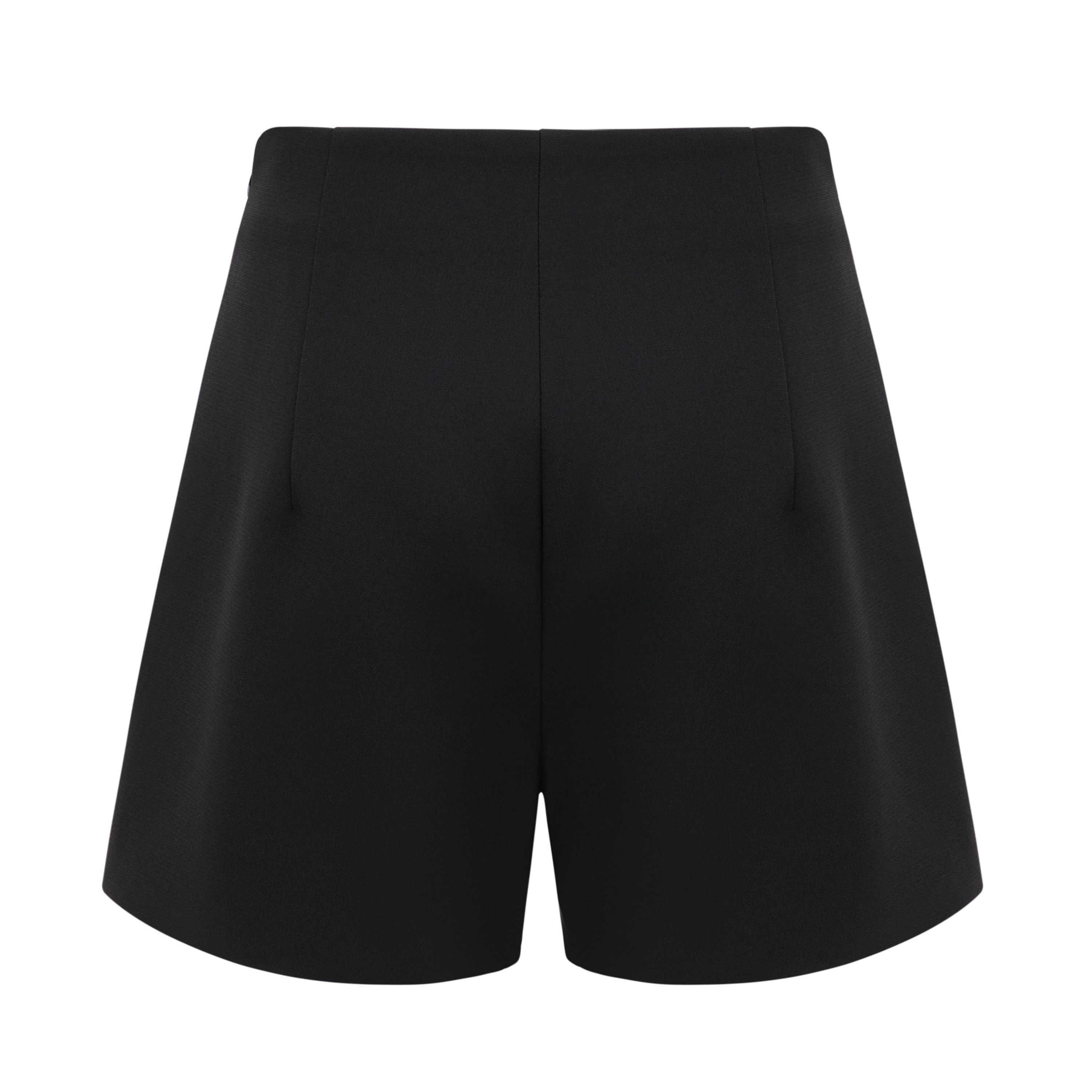 Darcy Black Power Shoulder Blazer & Shorts Set with Wingtip Collar