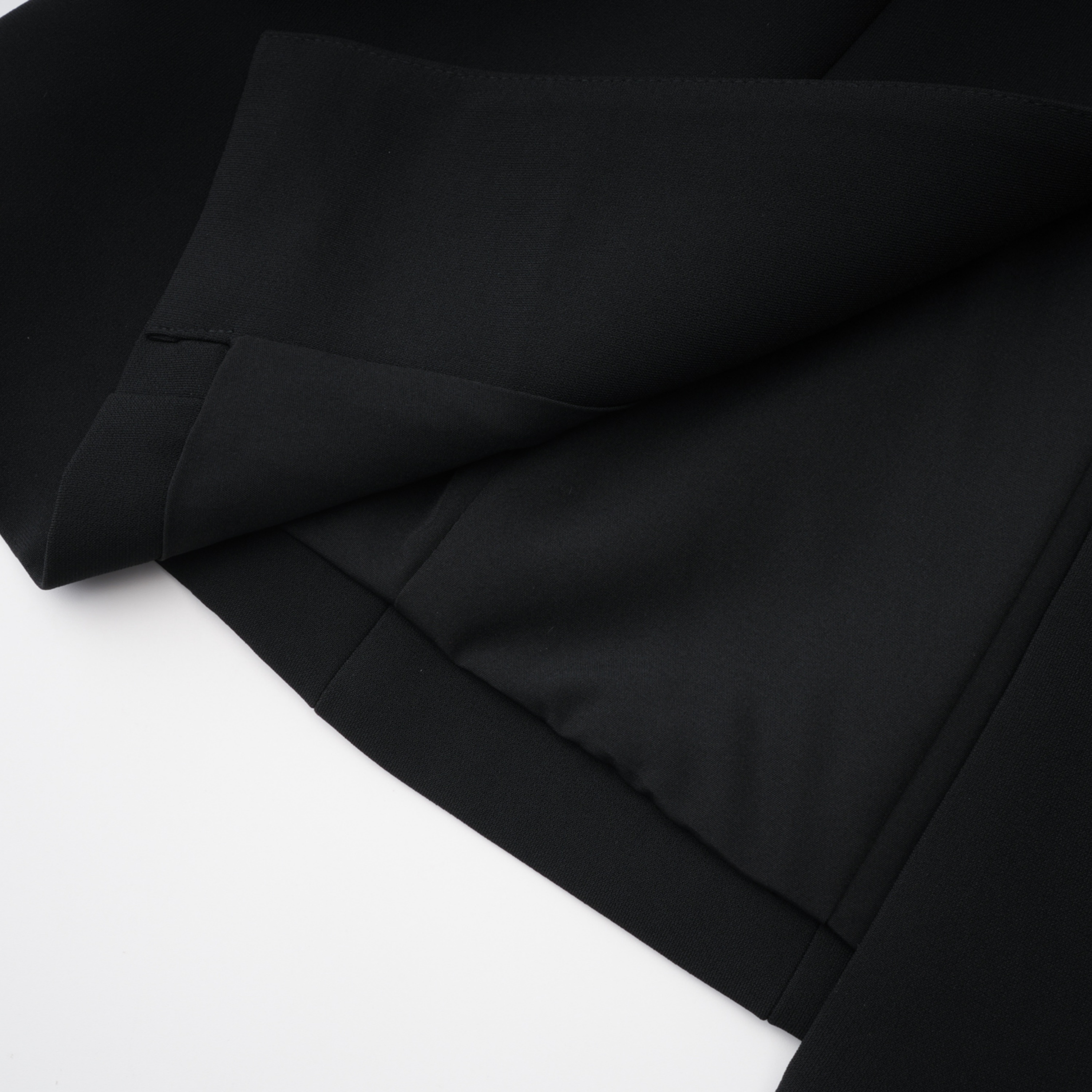 Darcy Black Power Shoulder Blazer & Shorts Set with Wingtip Collar