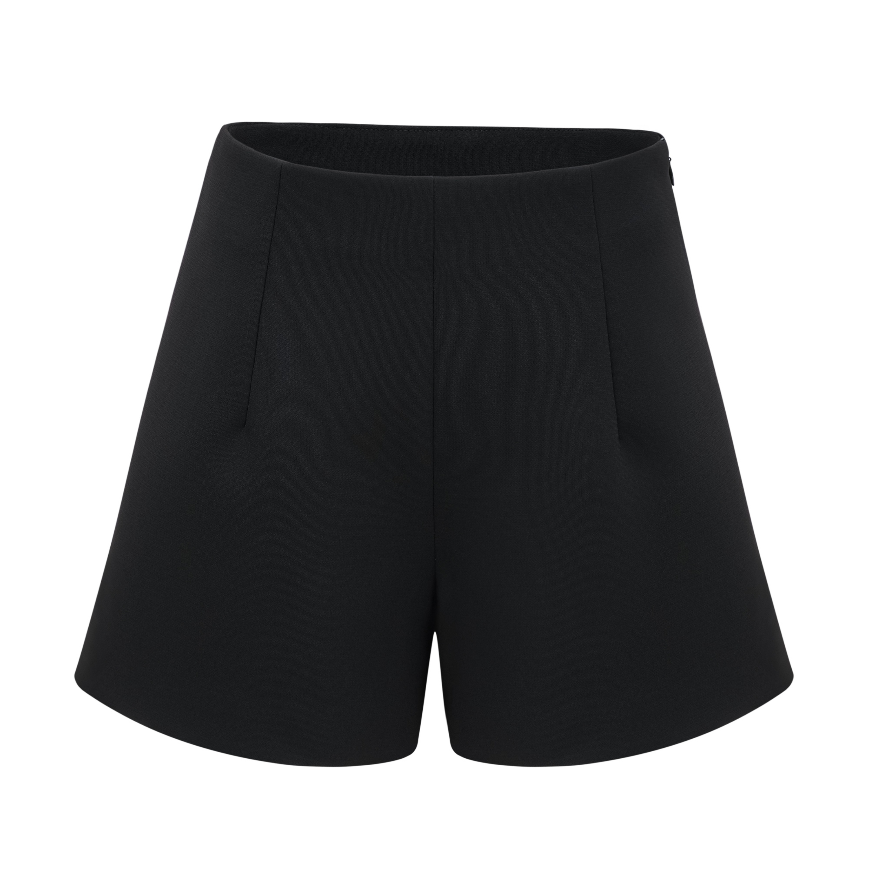 Darcy Black Power Shoulder Blazer & Shorts Set with Wingtip Collar