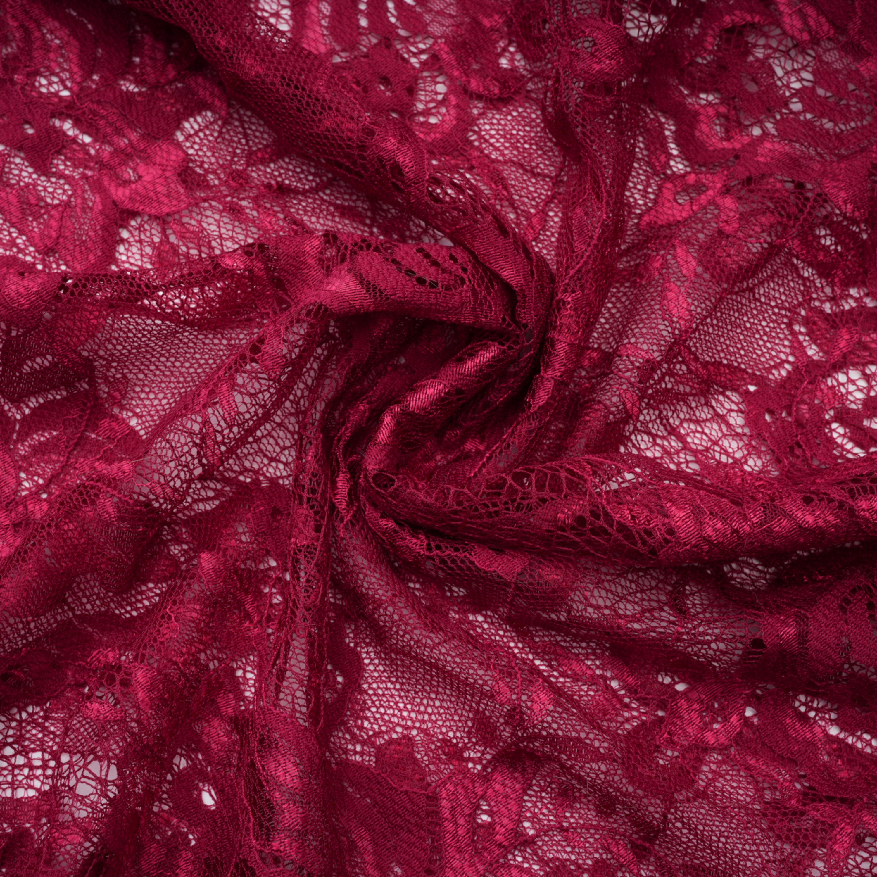 Defne Burgundy One Shoulder Ruched Lace Maxi Dress