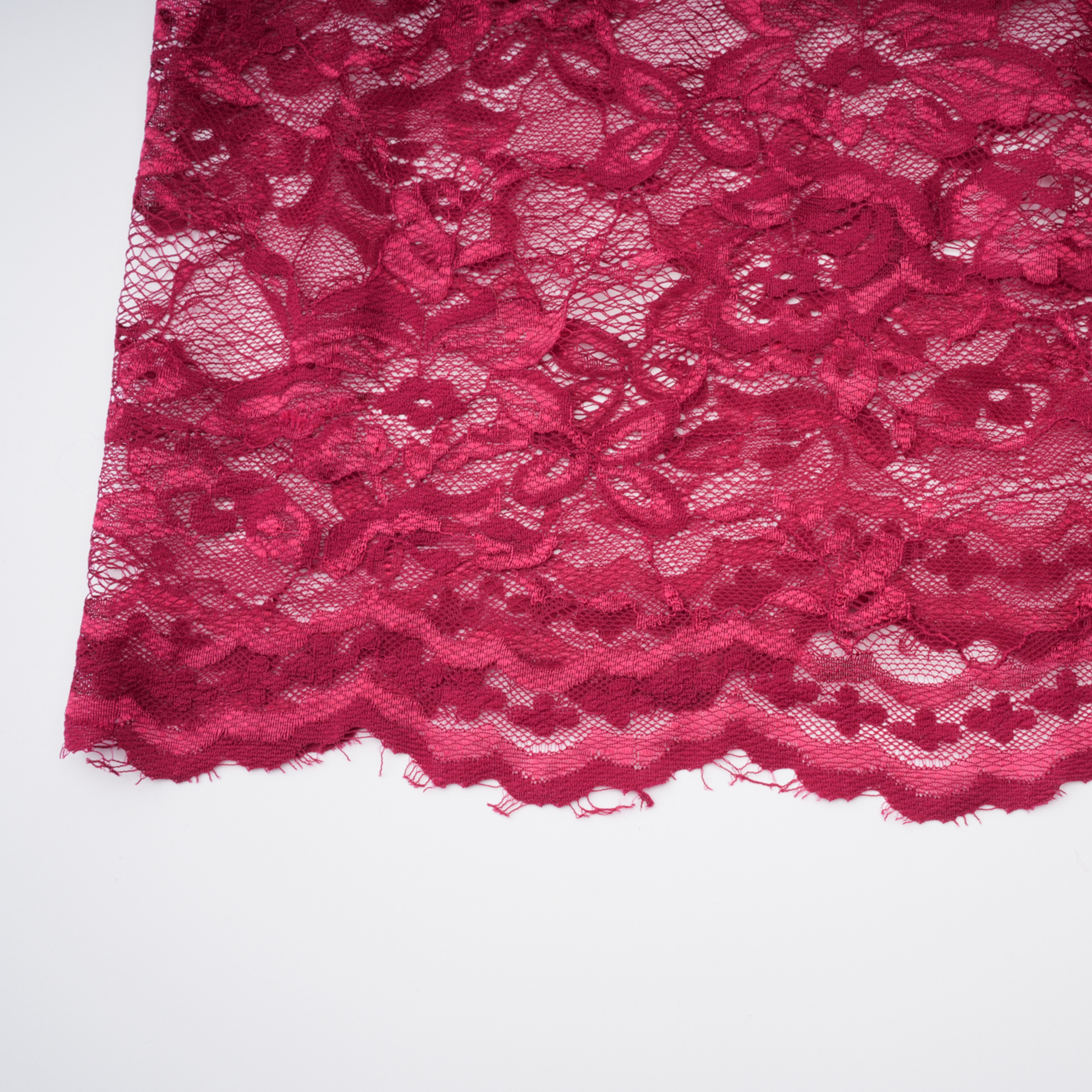 Defne Burgundy One Shoulder Ruched Lace Maxi Dress