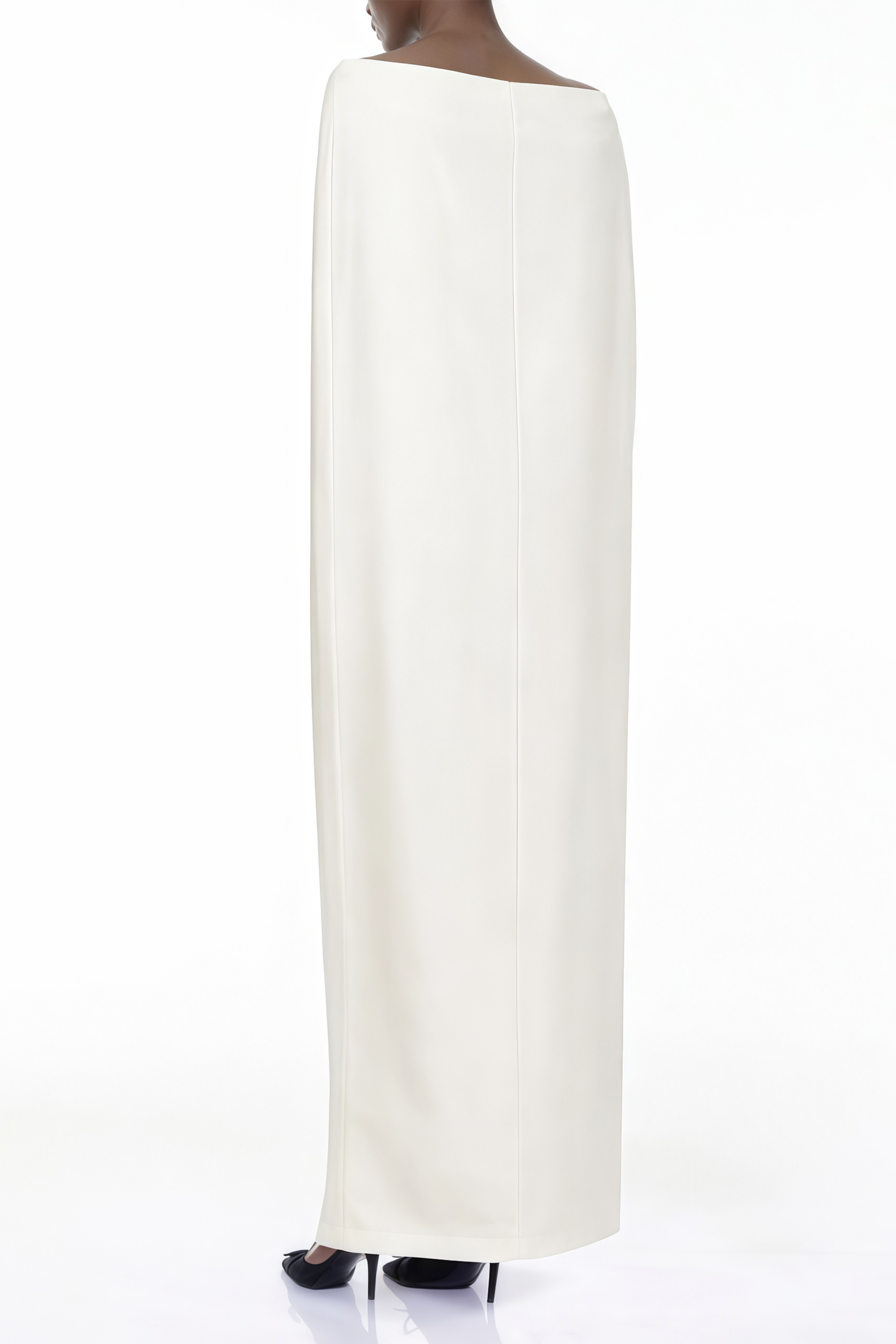Asymmetrical Cape Maxi Dress