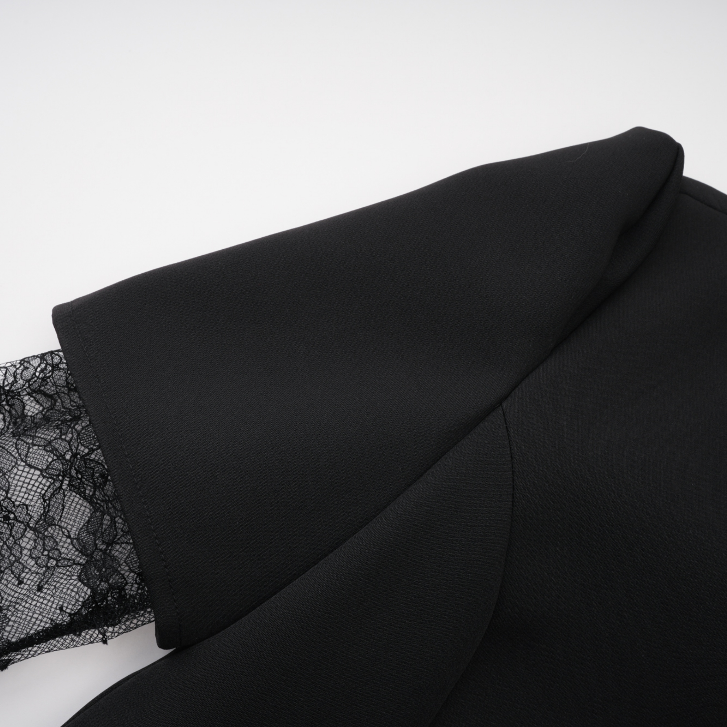 Florbela Black Lace Panel Blazer & Trouser Set
