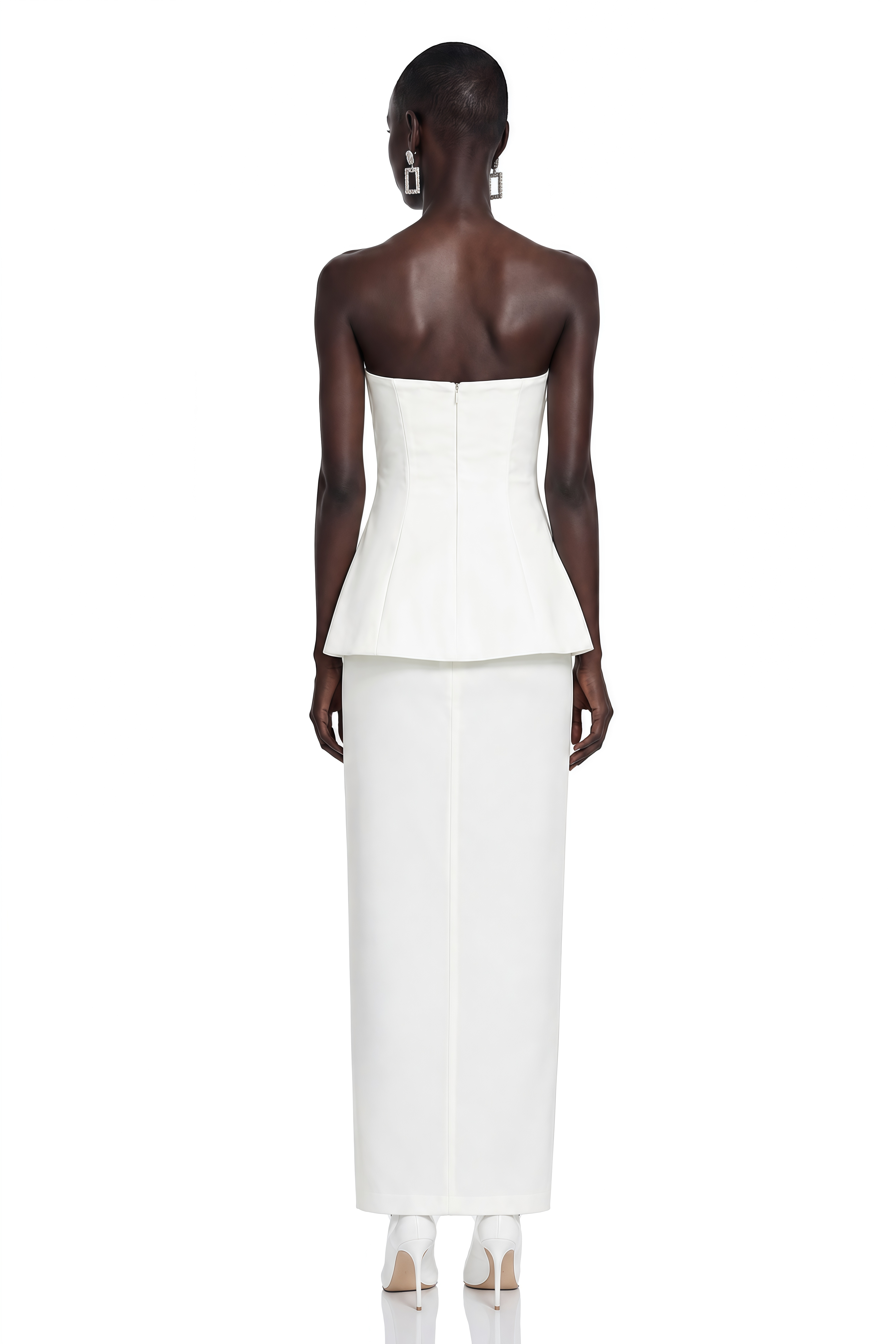 Florimel White Floral Corset Top & Maxi Skirt Set