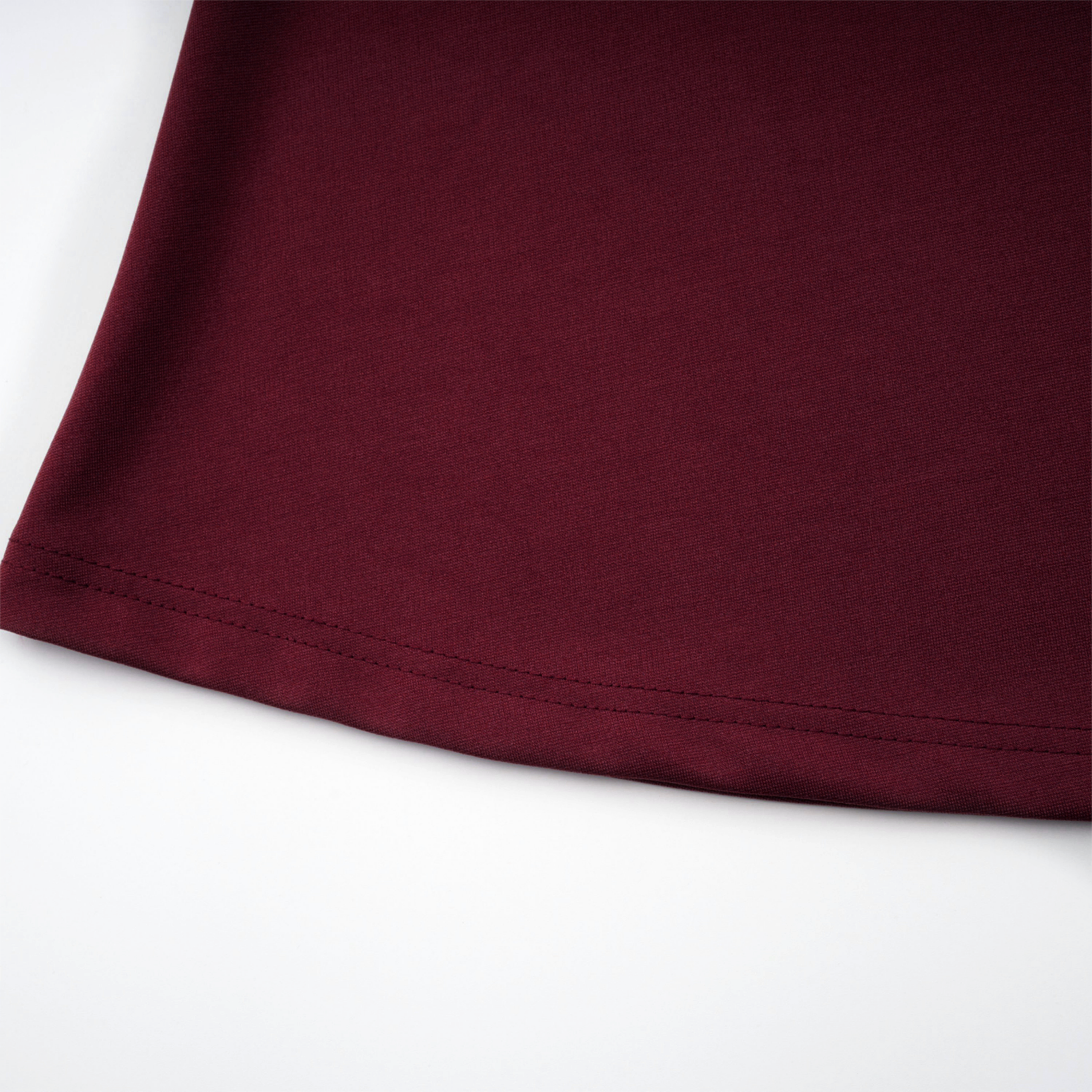 Burgundy off-the-shoulder maxi gown with sheer lace long sleeves