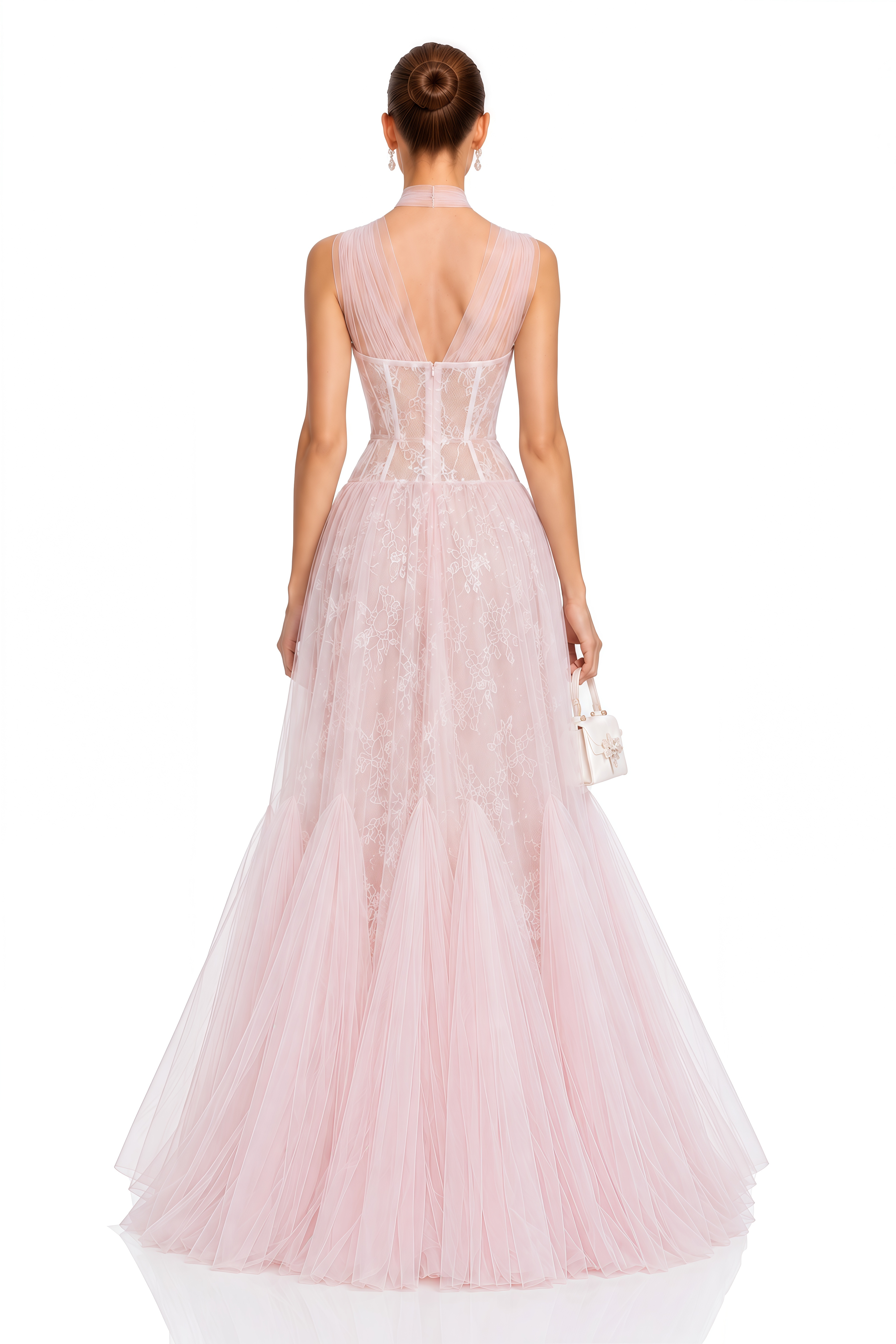 Ginevra Pink Floral Embroidered Maxi Dress