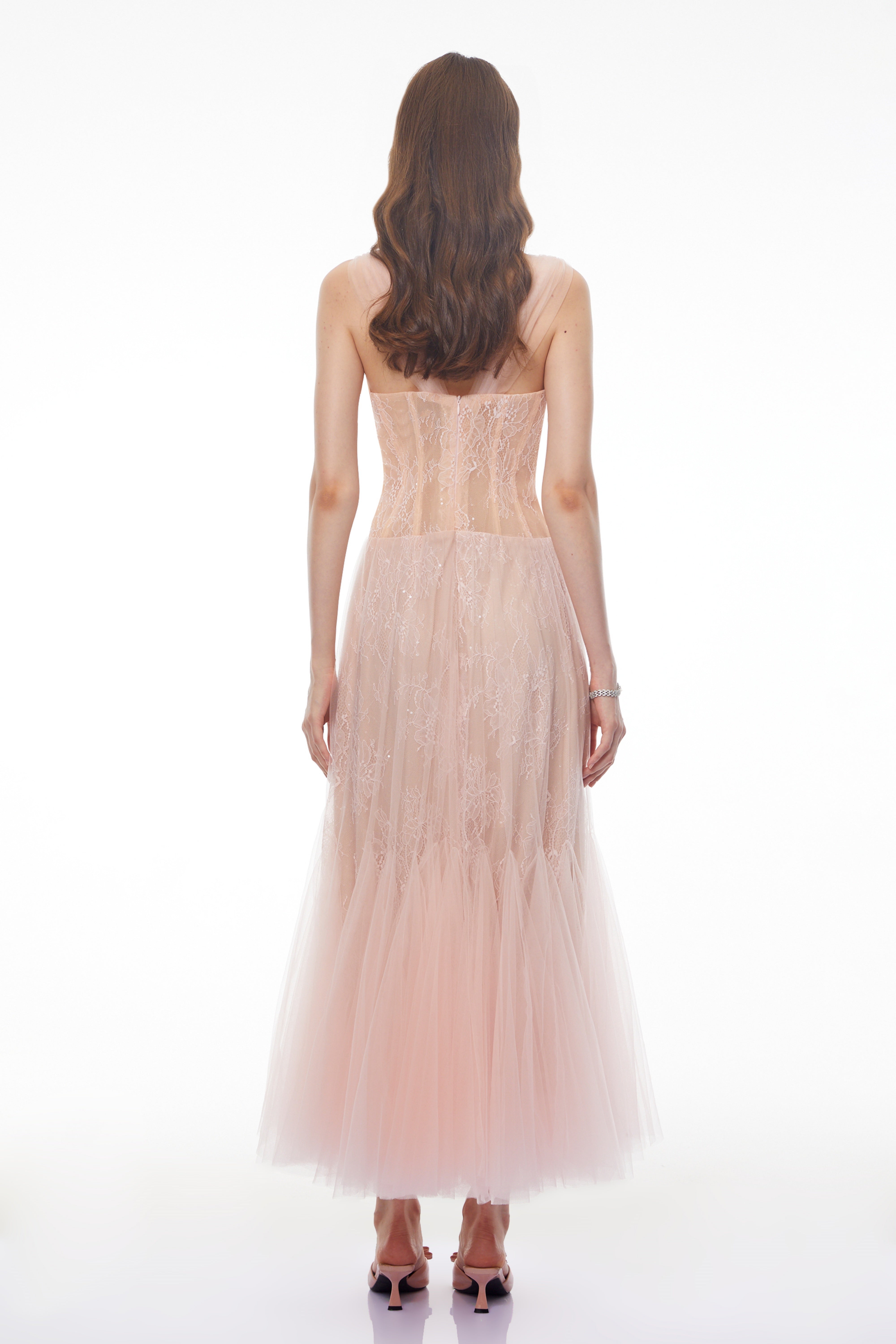 Ginevra Pink Floral Embroidered Maxi Dress
