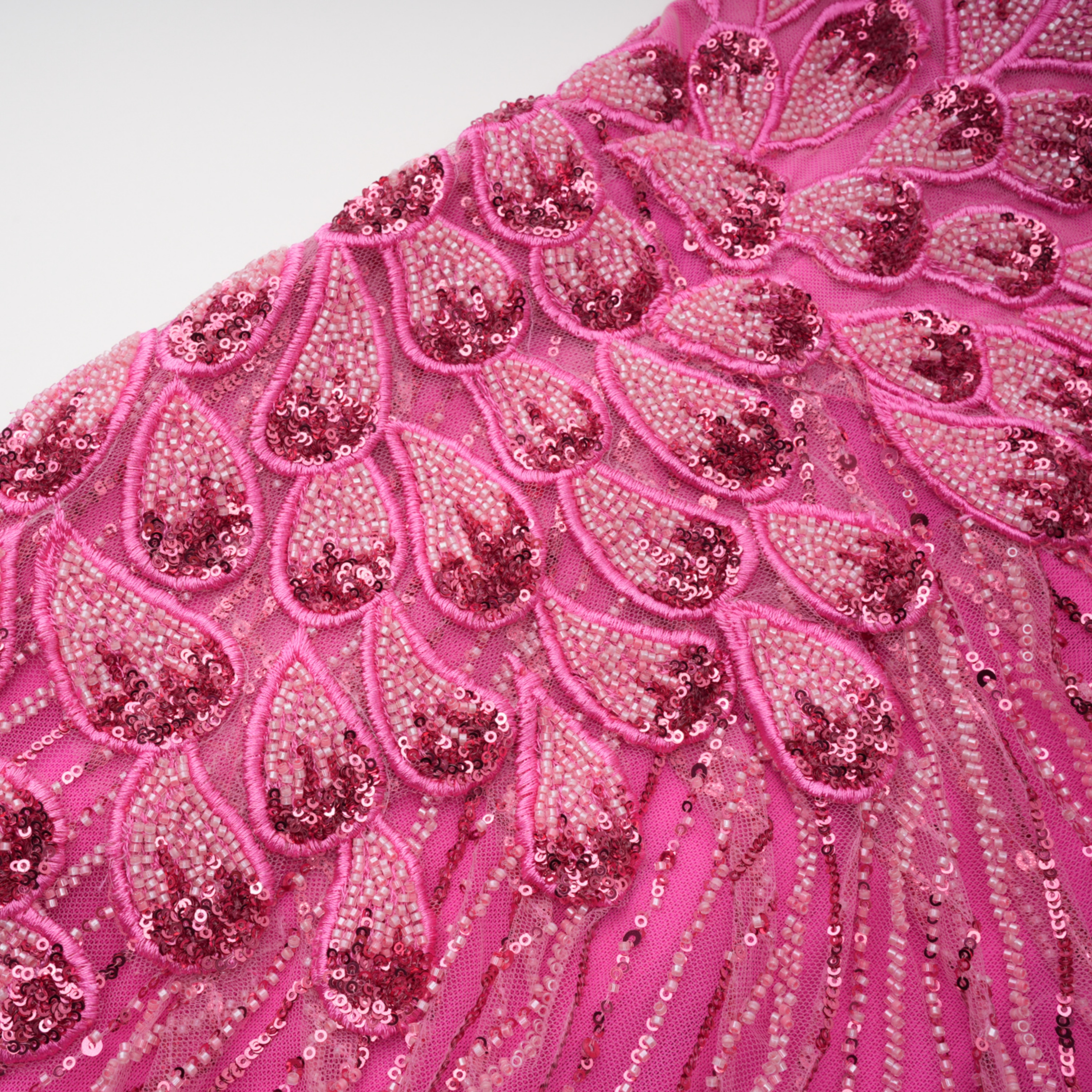 Hestia Pink Asymmetrical Embellished Maxi Dress
