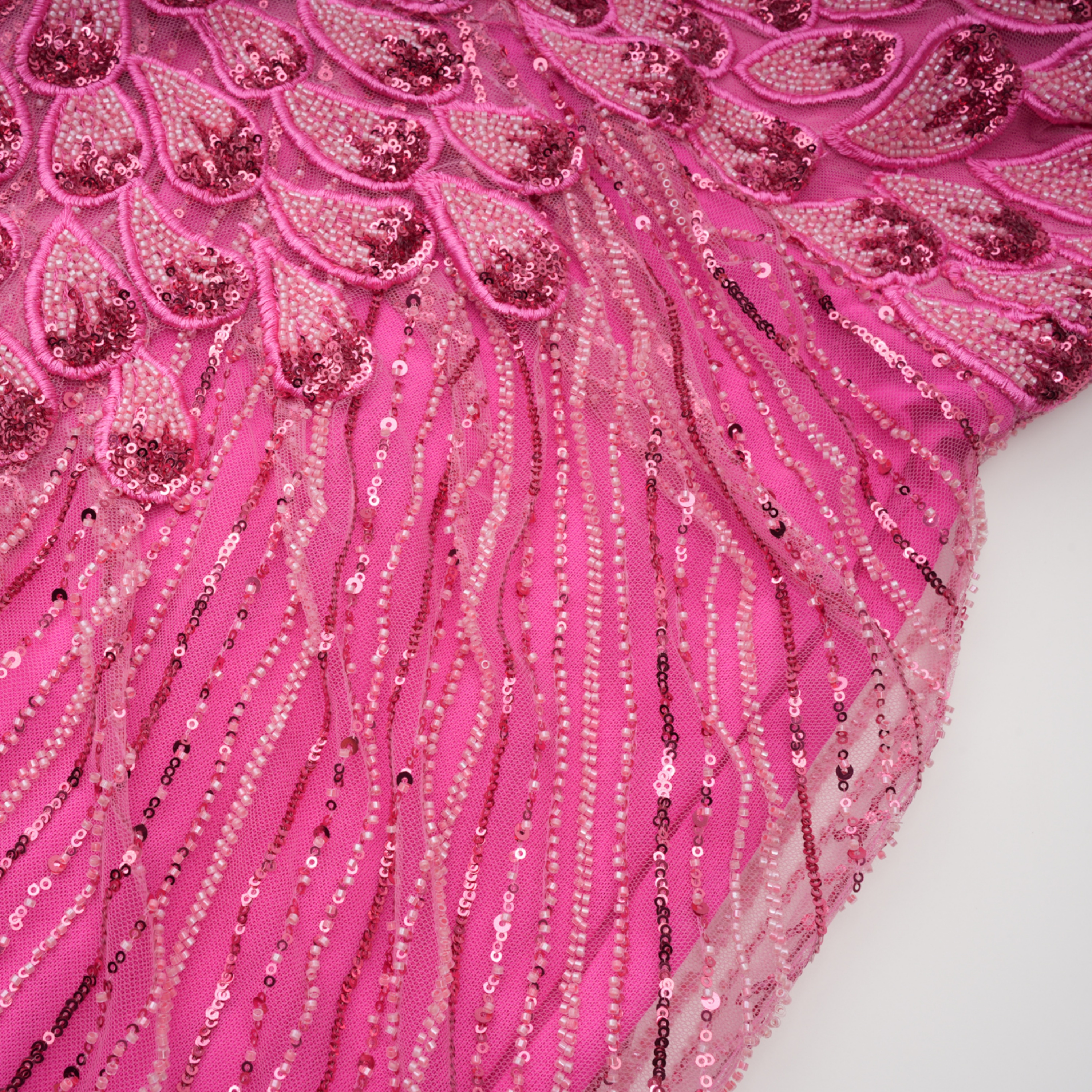 Hestia Pink Asymmetrical Embellished Maxi Dress