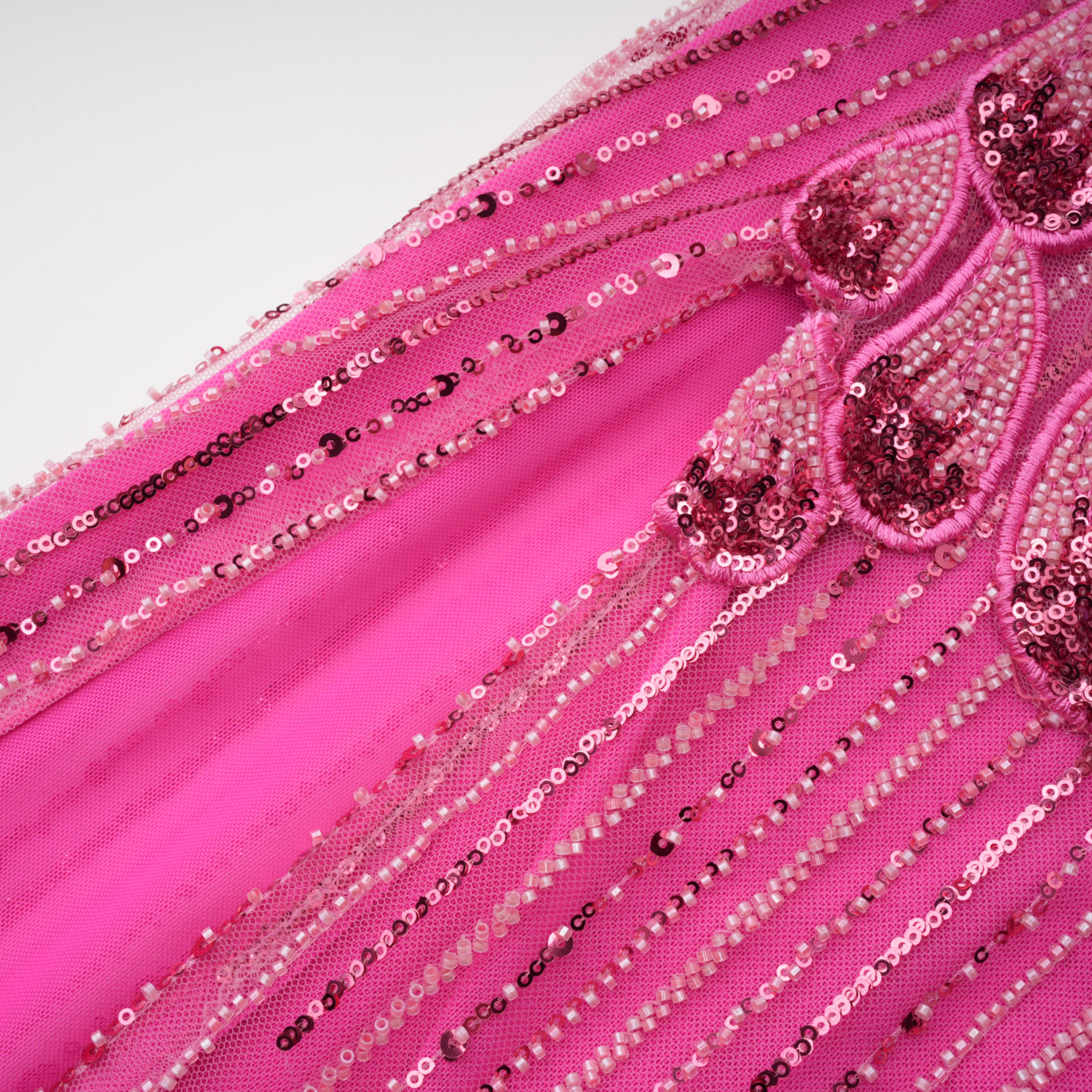 Hestia Pink Asymmetrical Embellished Maxi Dress