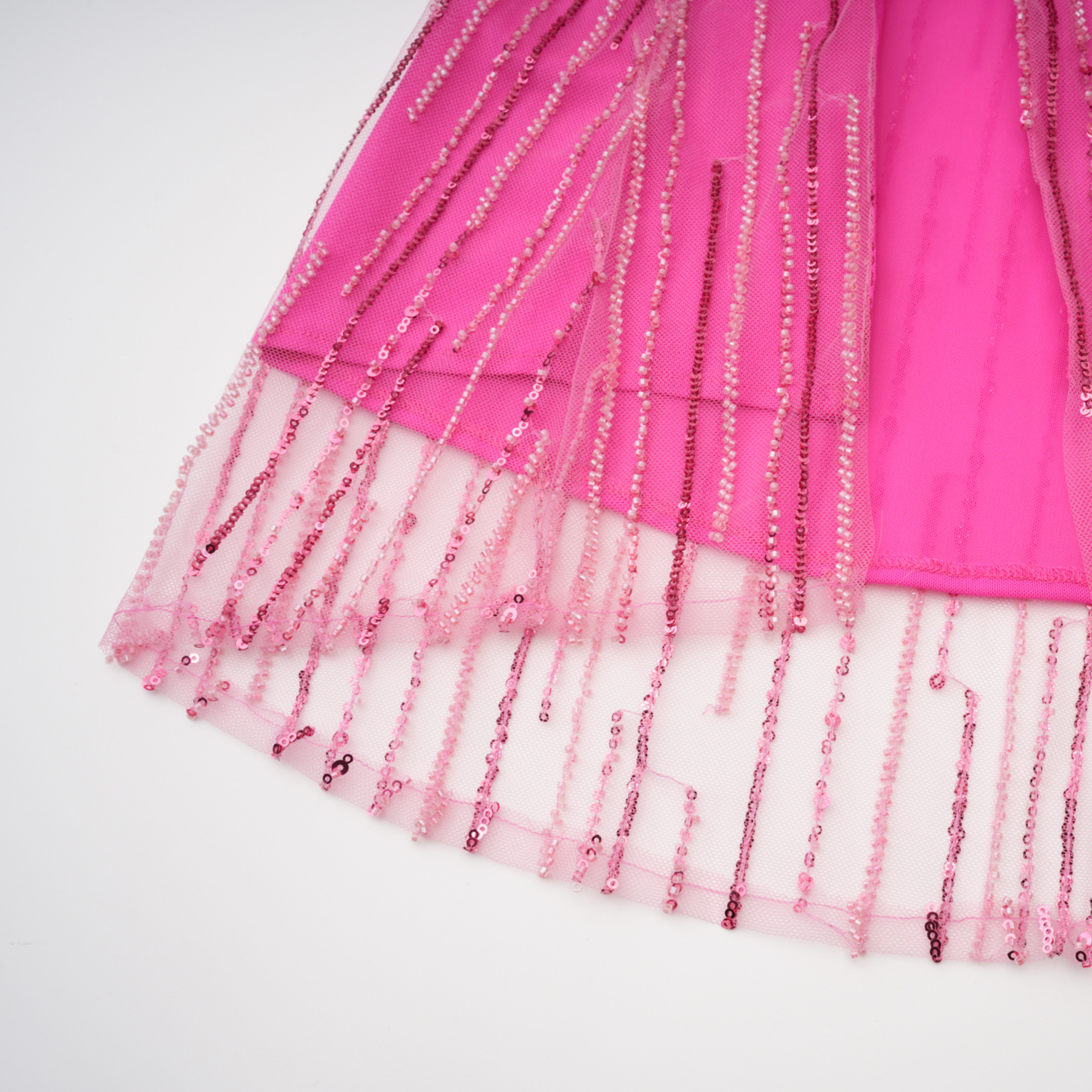 Hestia Pink Asymmetrical Embellished Maxi Dress