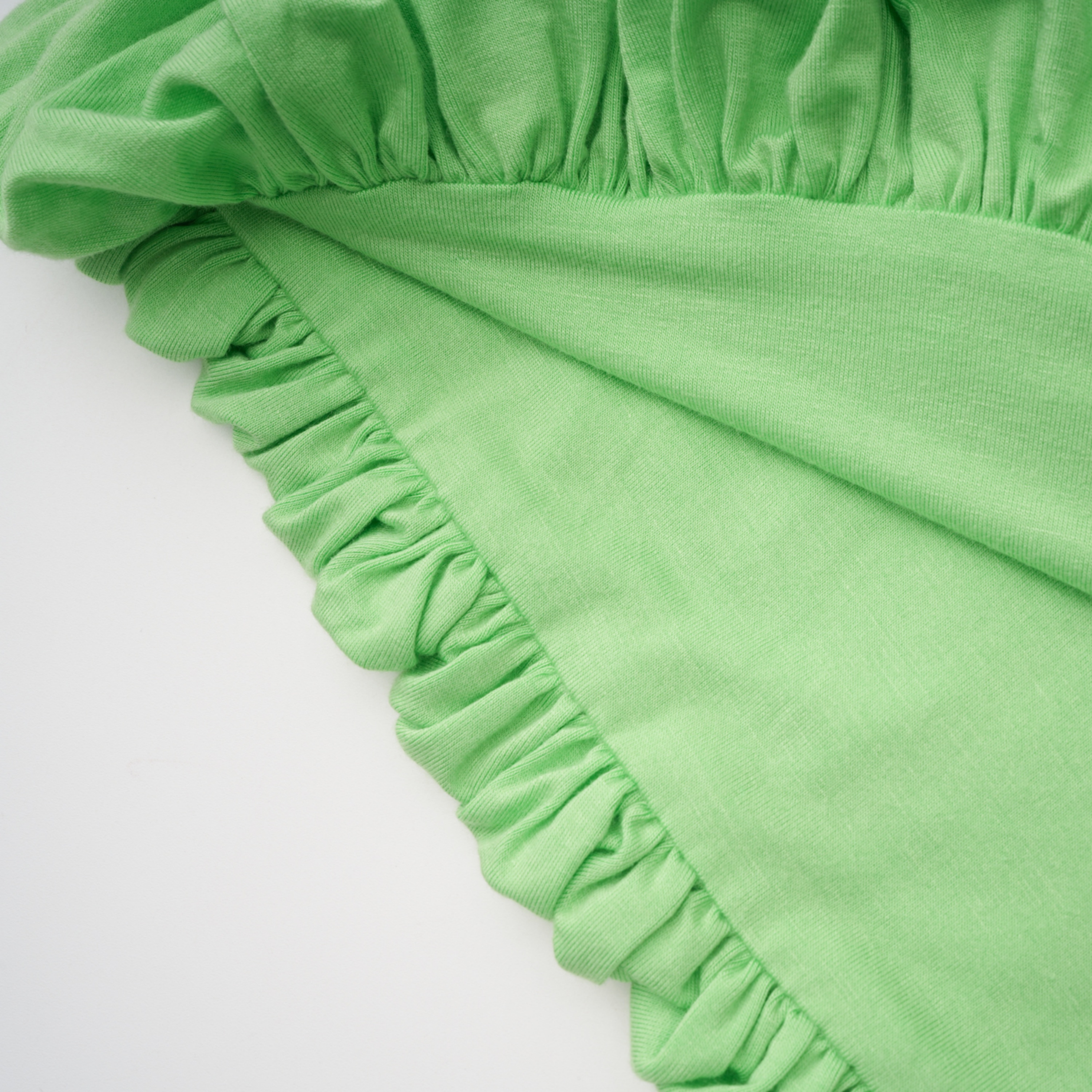 Idalina Green Cross Front Ruched Top & Skirt Set