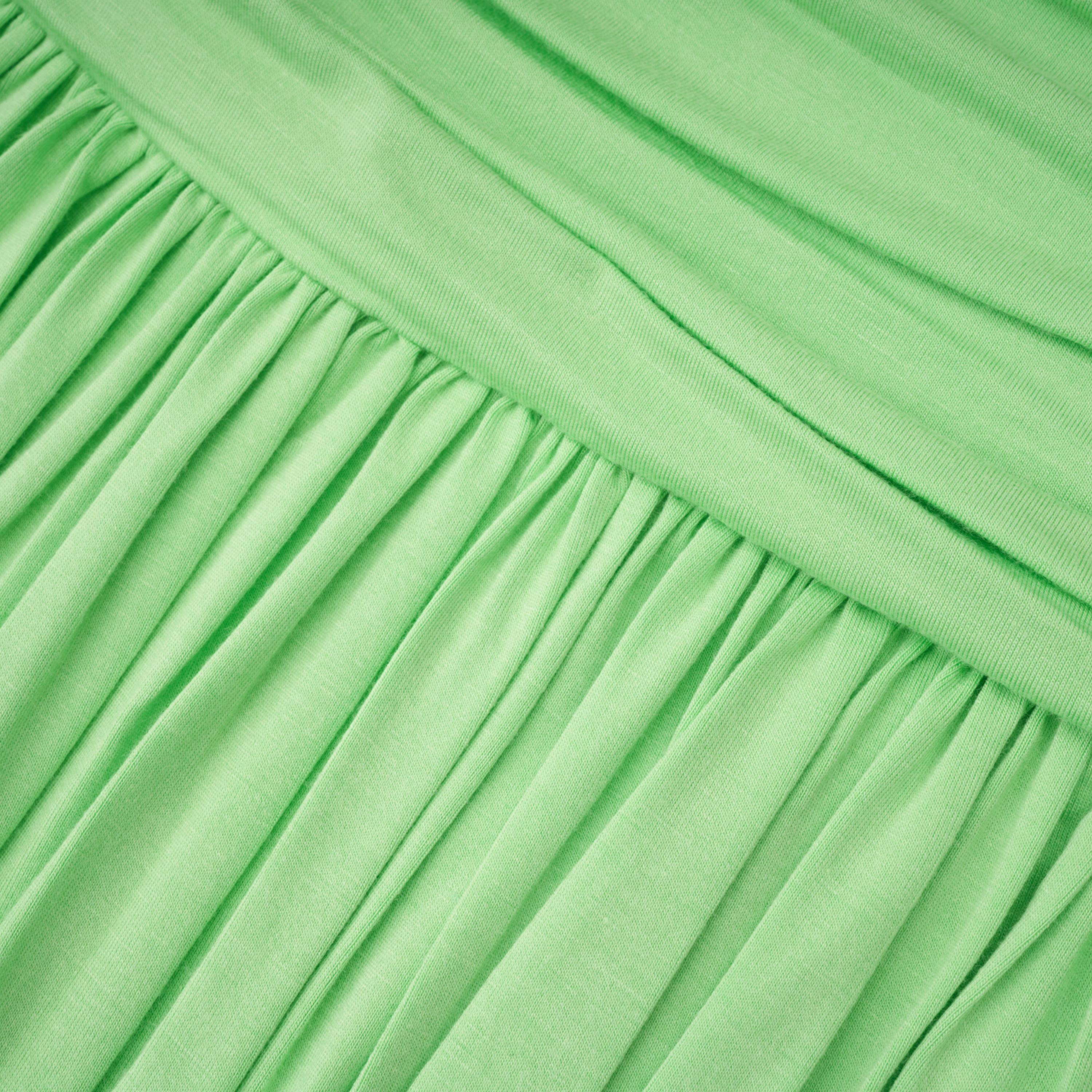 Idalina Green Cross Front Ruched Top & Skirt Set
